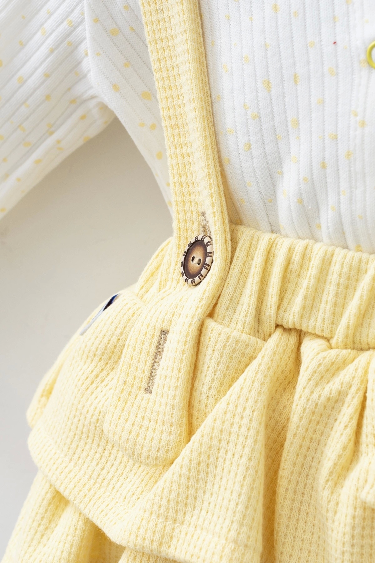 Babydonat Fırfır Etekli Askılı 2'li Kız Bebek Takım fotoğrafı 3 (önizleme)