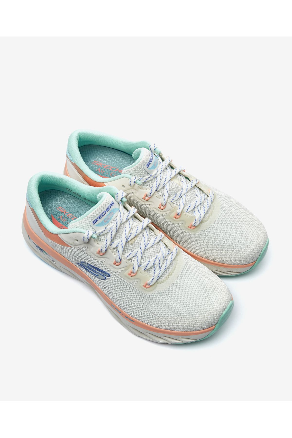 کفش دو و تمرین سفید زنانه ARCH FIT STEP برجسته ورزشی OFPK Skechers