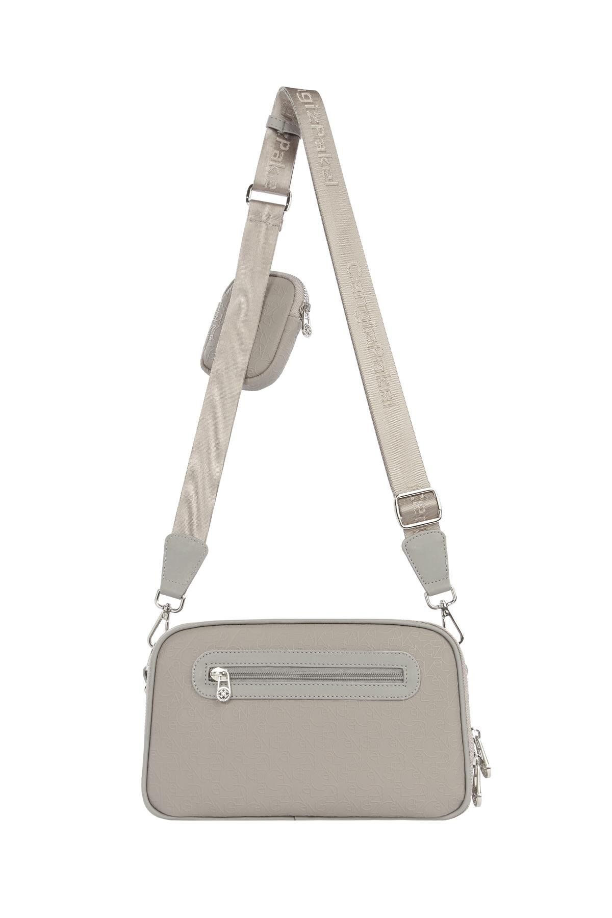 CENGİZ PAKEL-Louve Women's Handbag-7270g-grey 3