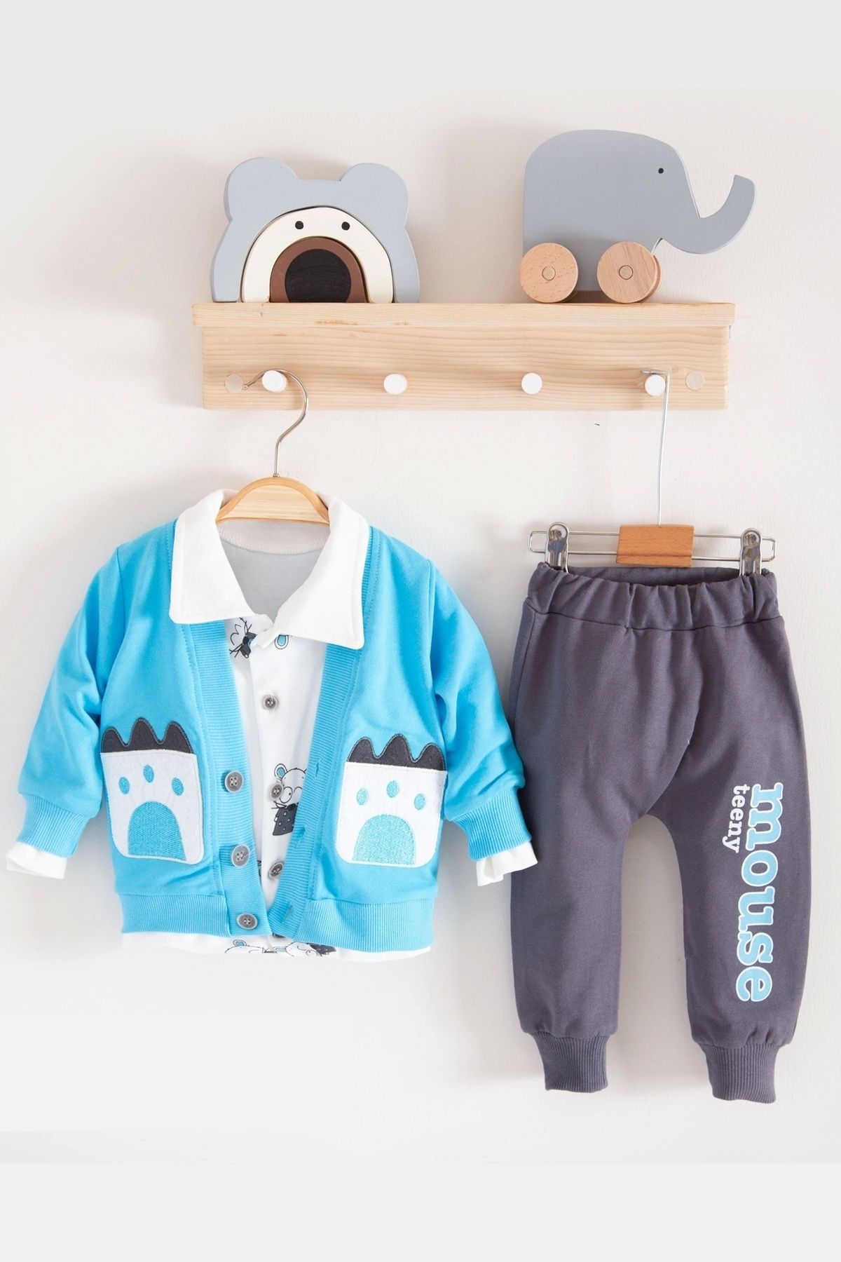 Babydonat-3-Piece Shirt Collar Set for Baby Boy - Mause 1