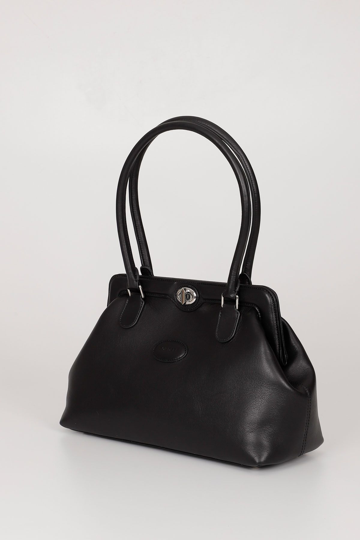 GÖNDERİ(R)-BLACK Gön Platinum Genuine Leather Large Size Women's Shoulder and Hand Bag B8397 4