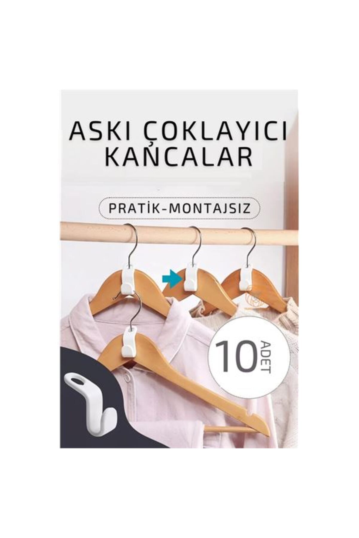 Havenmart ModaCar Askı Çoklayıcı Kanca 10 ADET