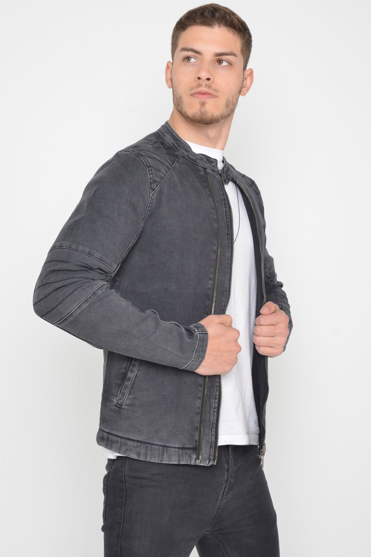 کت مشکی مردانه سیاه ژاکت شلوار جین دوتایی راه منگو LTC Jeans