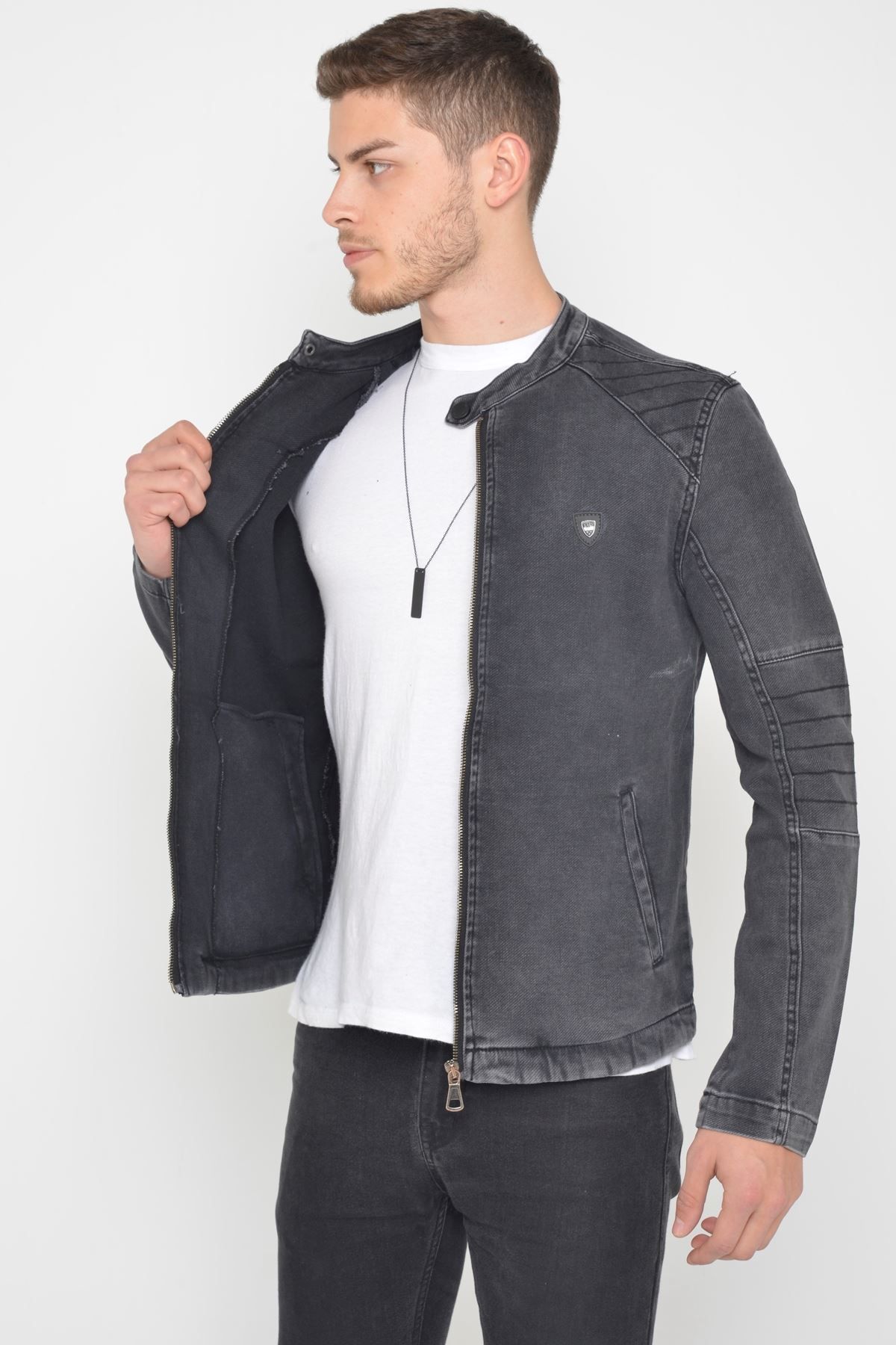 کت مشکی مردانه سیاه ژاکت شلوار جین دوتایی راه منگو LTC Jeans