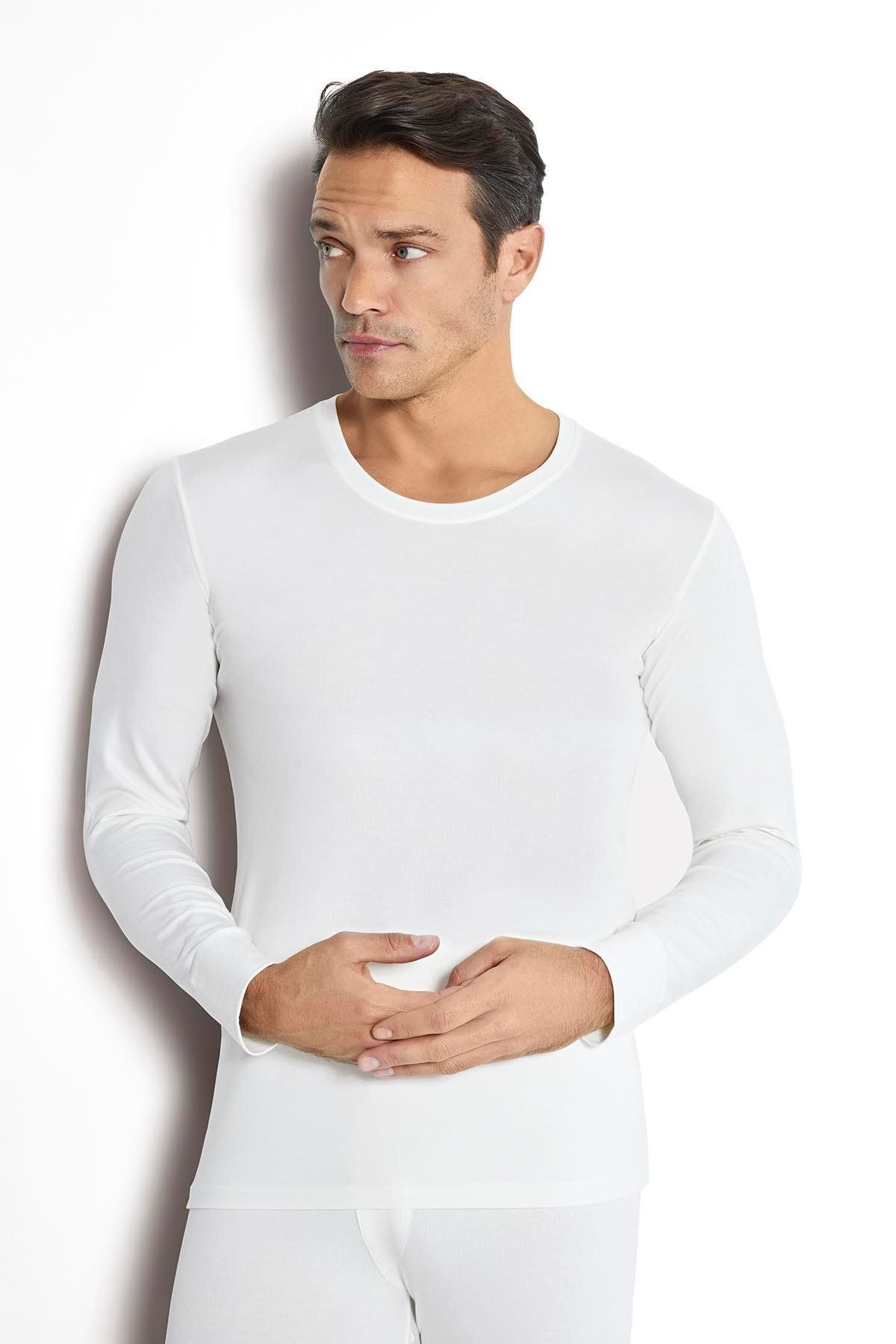 Jiber-Men's Thermal Underwear Top Ecru 170 1