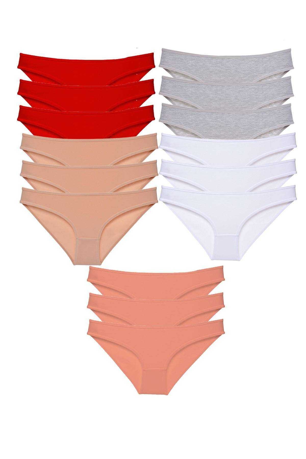 Angoravi 15 adet Süper Eko Set Likralı Kadın Slip Külot 520