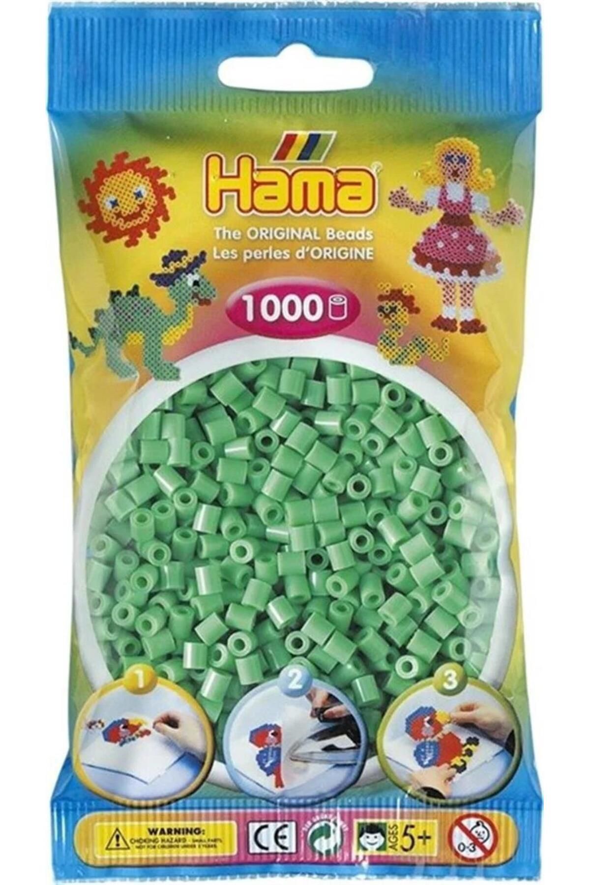 Hama-Light Green Midi Beads - 1,000 Pieces 1