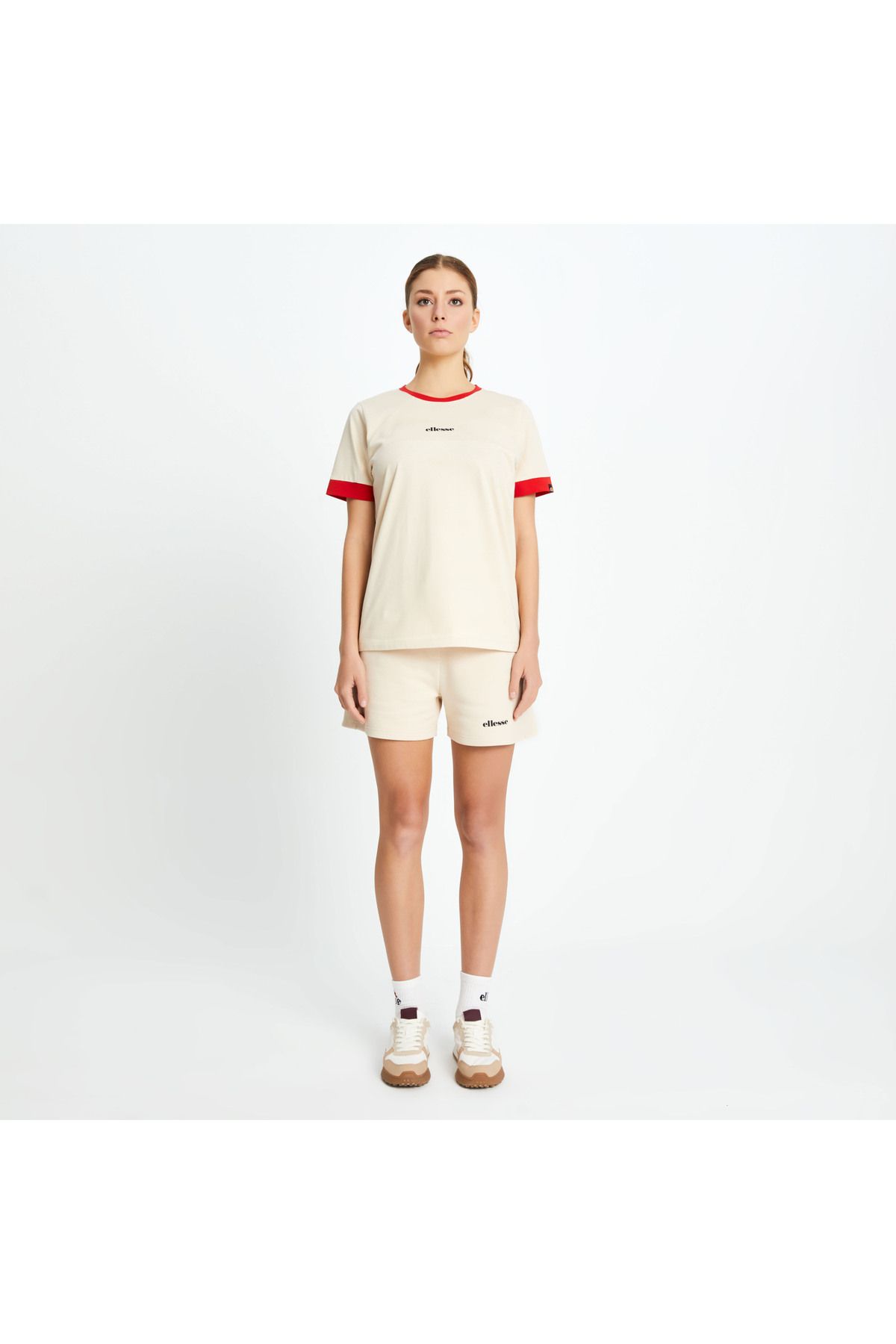 Ellesse-Beige Women's T-Shirt Ef145-Beige 1