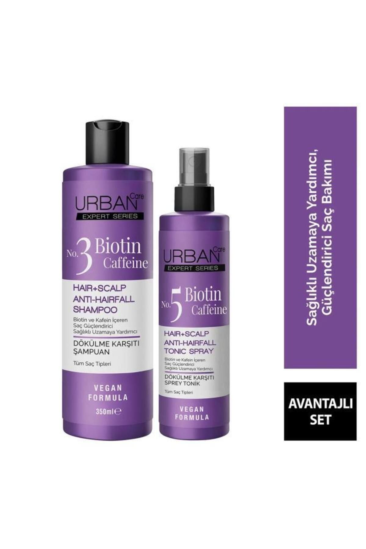 Urban Care Expert Biotin&caffeine Dökülme Karşıtı Şampuan Saç Tonic Sprey 2'li Set