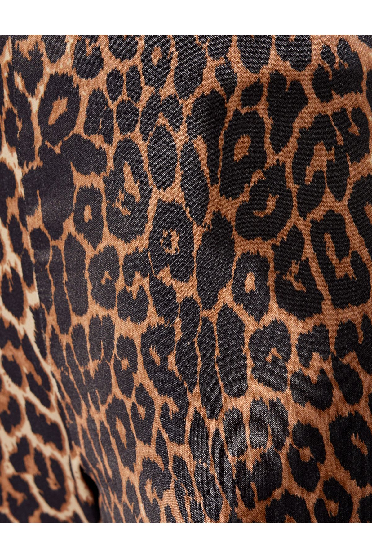 Koton-Zeynep Cushioned Leopard Patterned Viscose Pajama Bottom - Loose Fit 6
