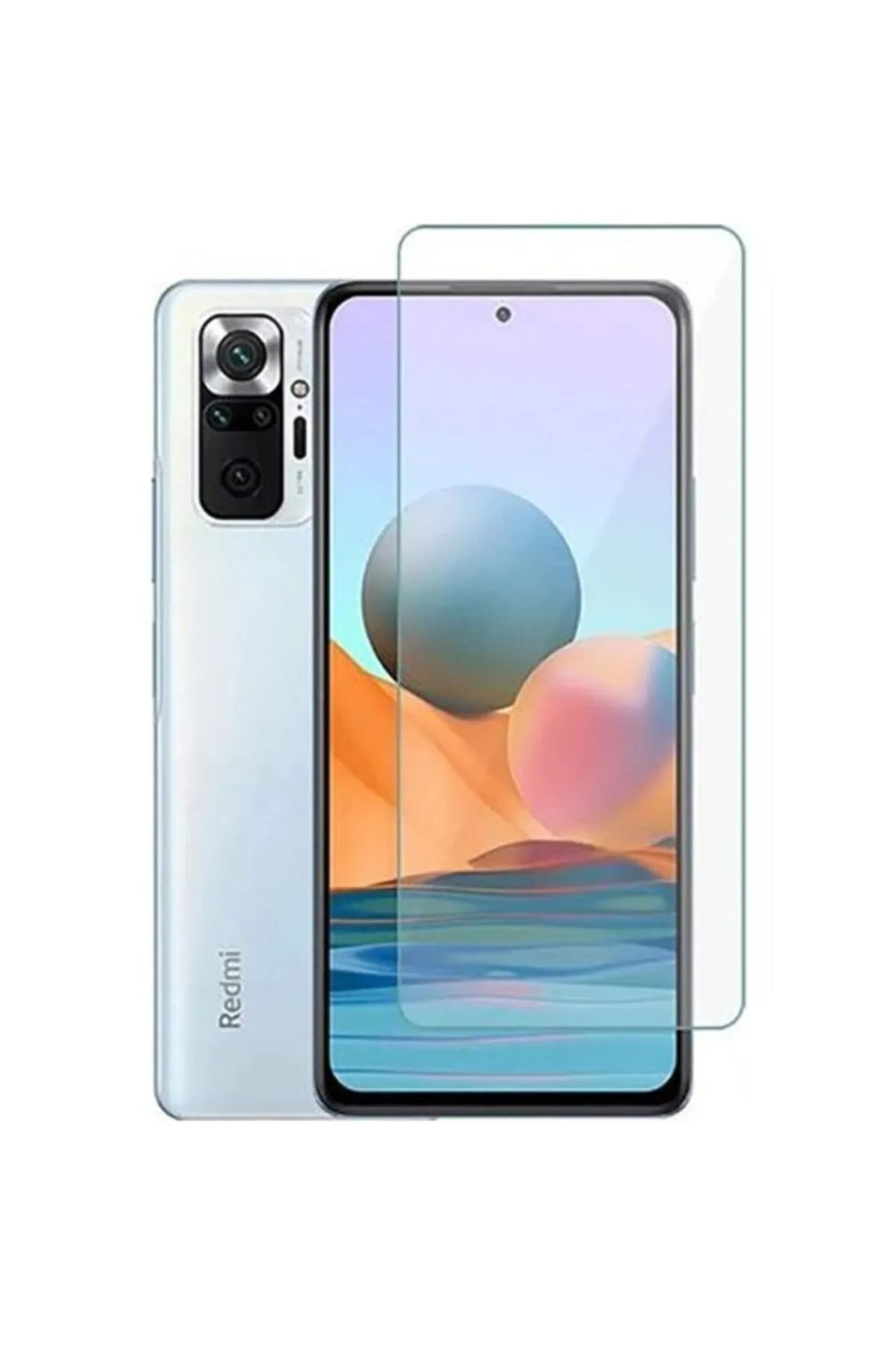 MR RZN STORE Xiaomi Redmi Note 10 Pro Uyumlu Premium Ekran Koruyucu 9h Sert Temperli Kırılmaz Cam Koruma Şeffaf