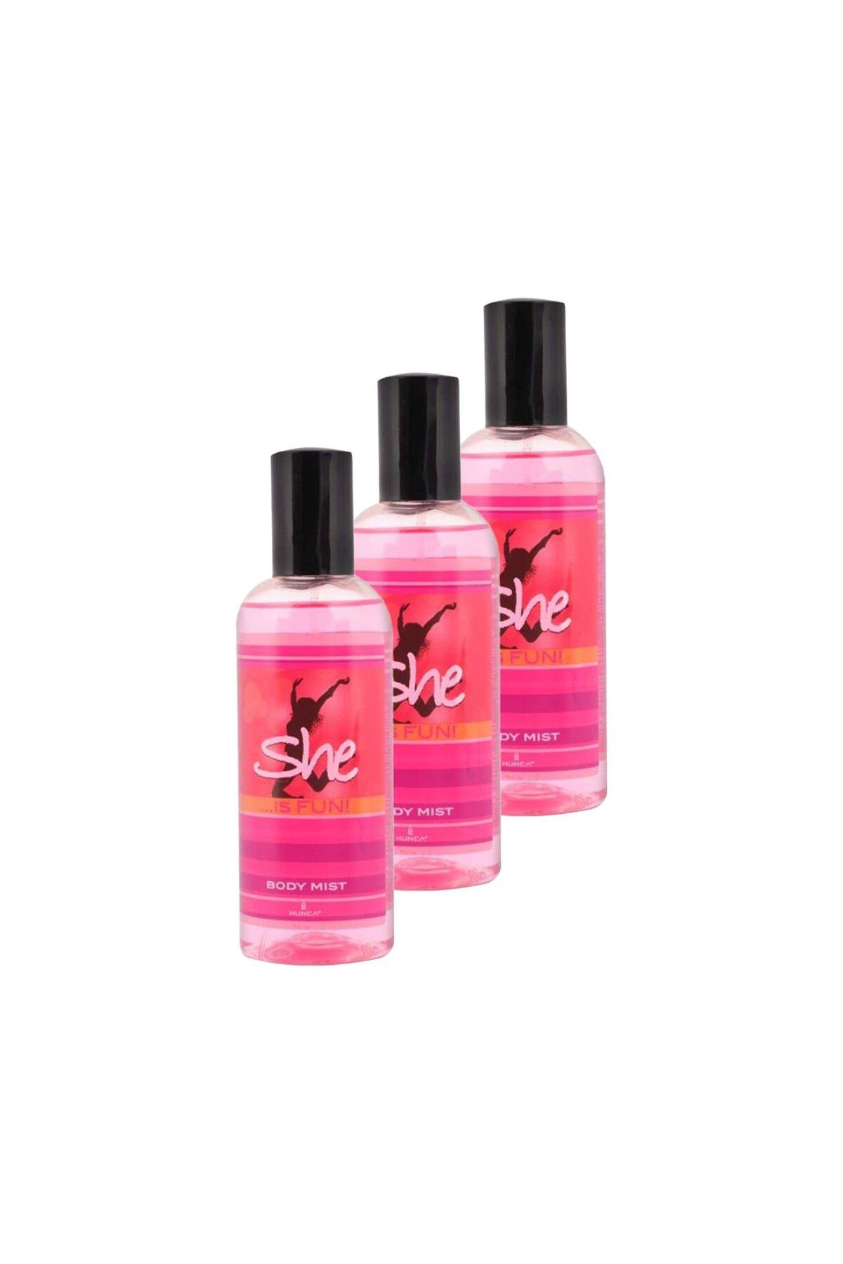 Hunca She Body Mist Is Fun 150 ml Kadın 3 Lü Set