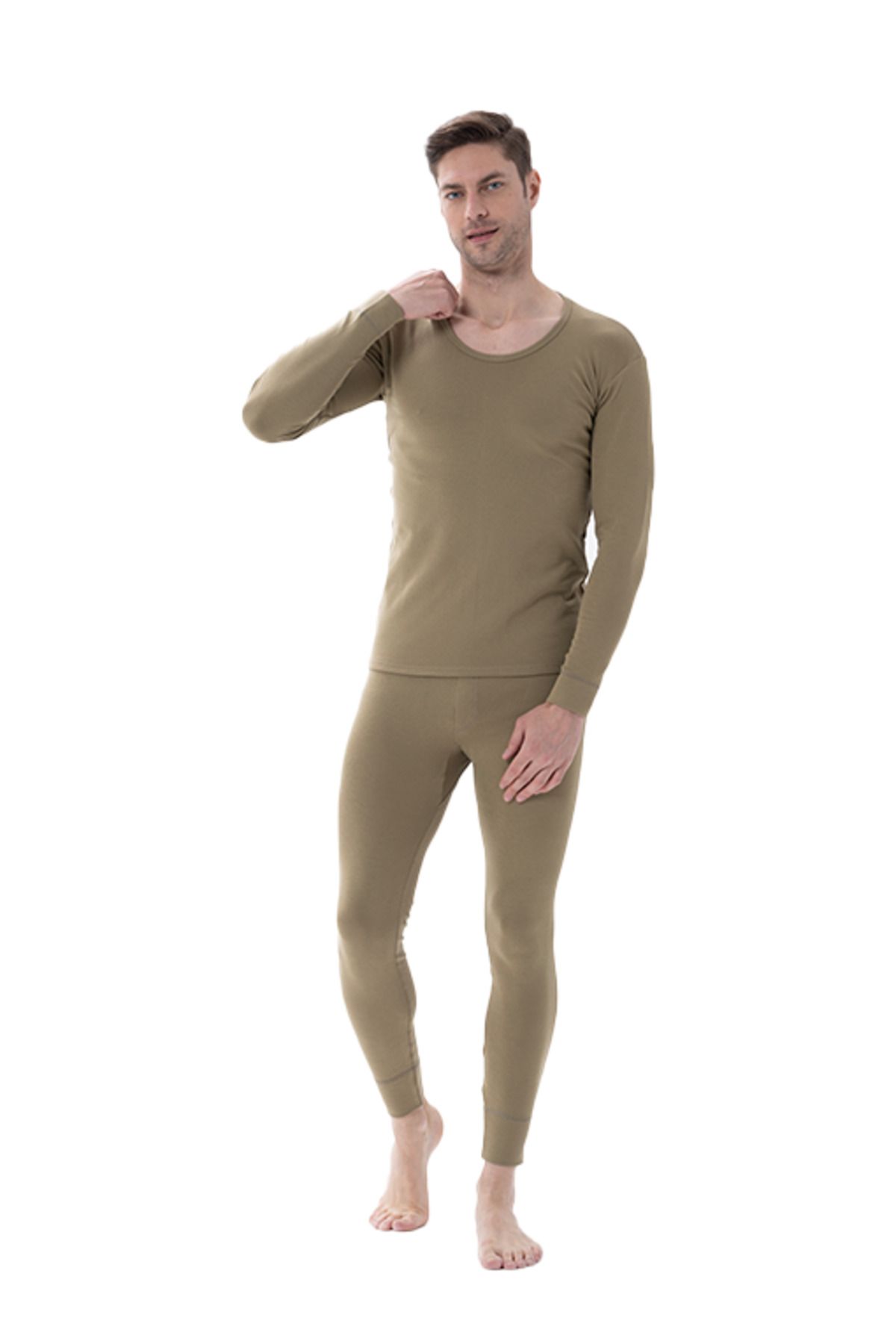 Jiber-Men's Thermal Underwear Bottom Khaki 161 1