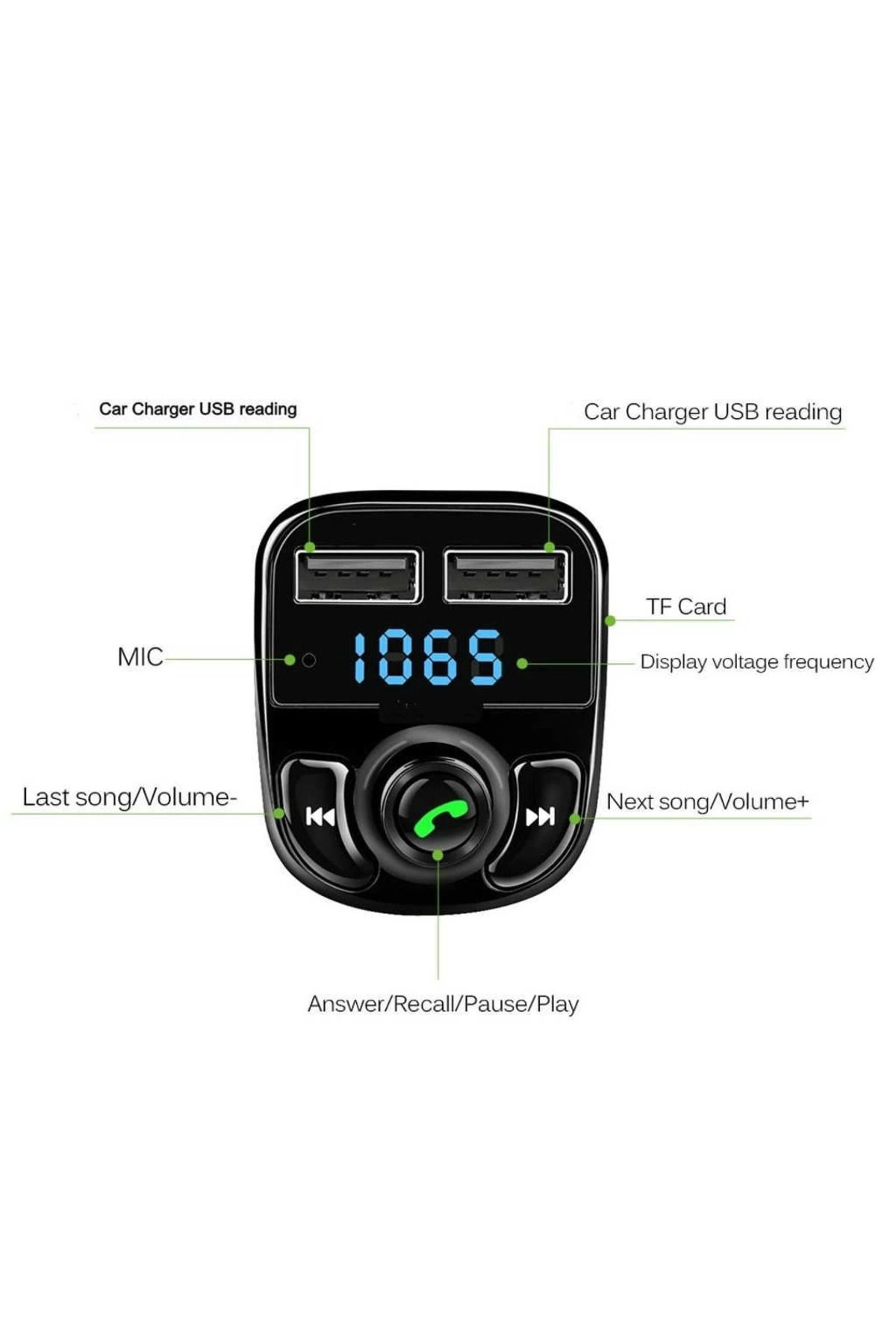 Epilons Carx8 Bluetooth Araç Kiti Fm Transmitter