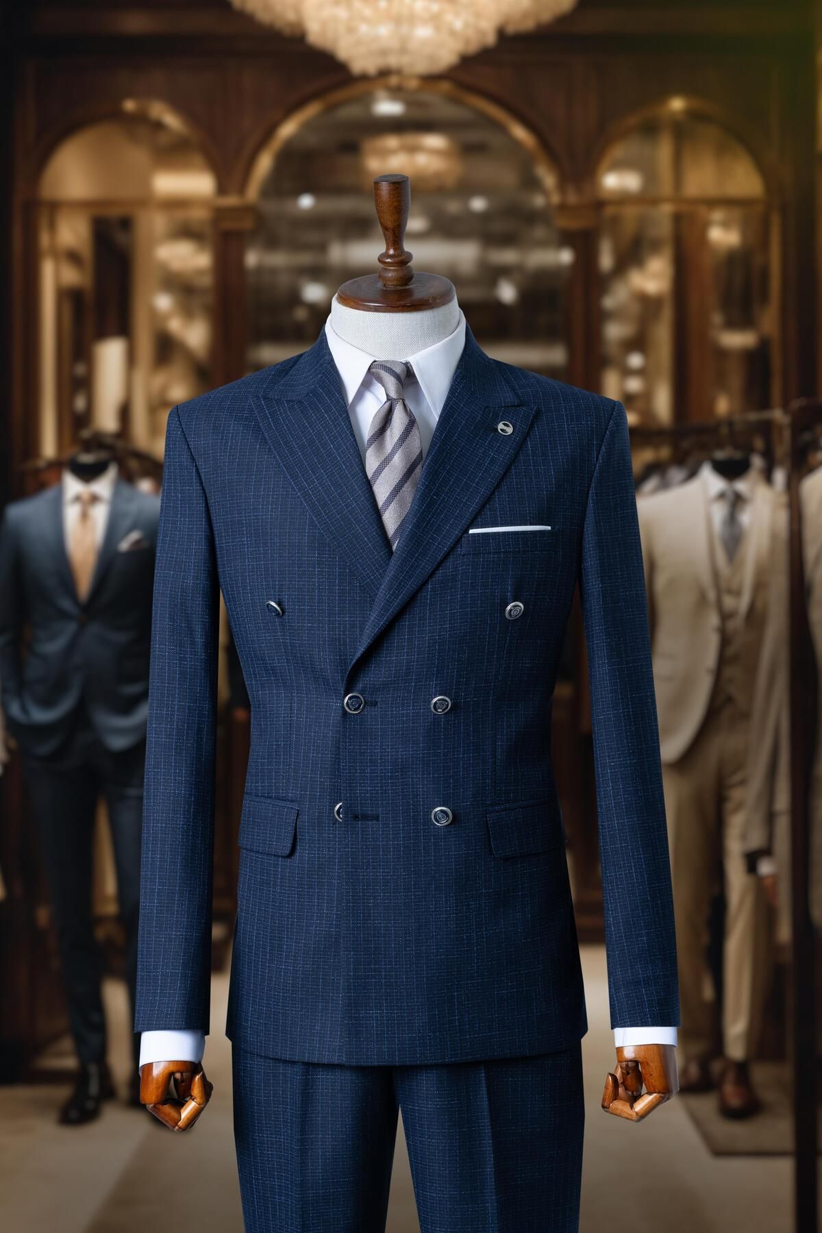 costume italien kruvaze parliament bleu sd4120