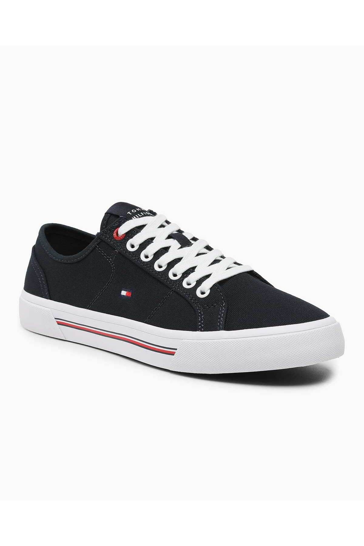 کفش های کژوال آبی مردانه ورزشی Vulcanized شرکت اصلی Tommy Hilfiger