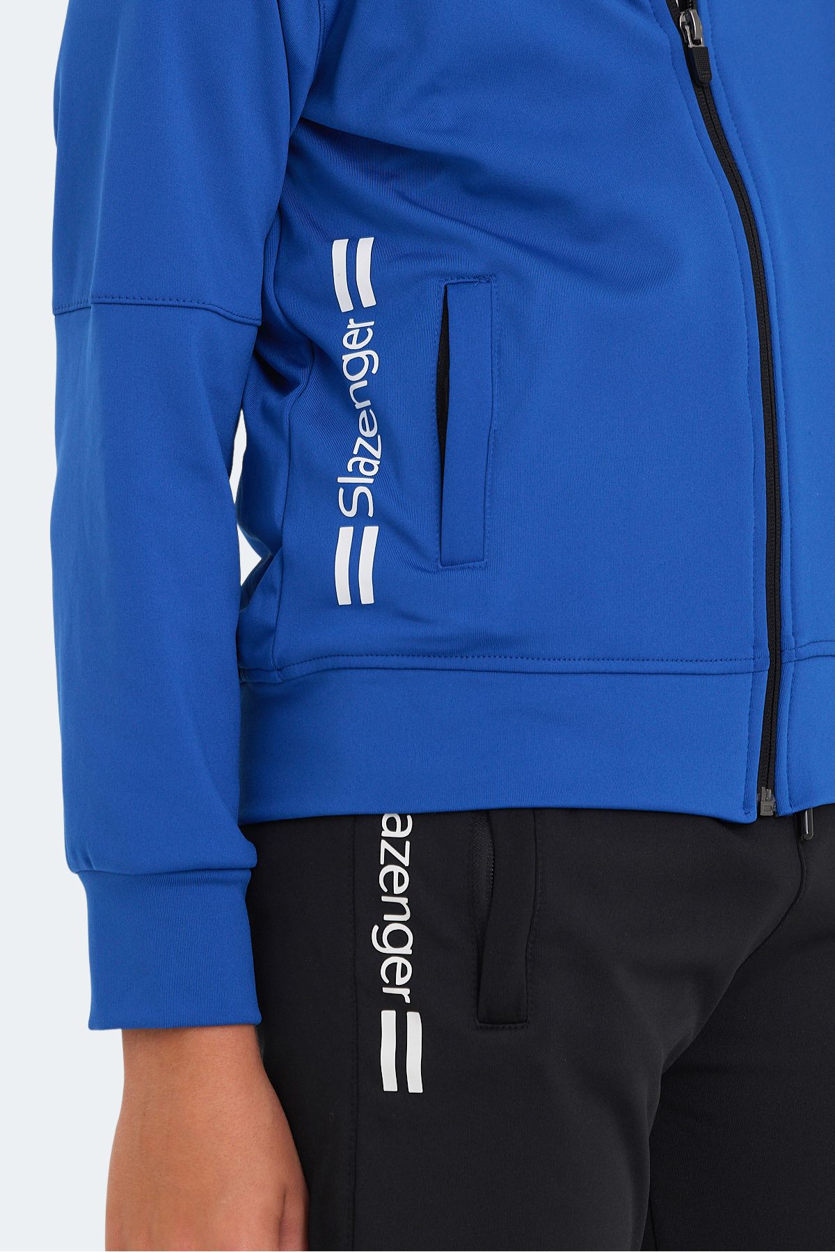 Slazenger-Unisex detská tepláková súprava - Saks Blue Next 4