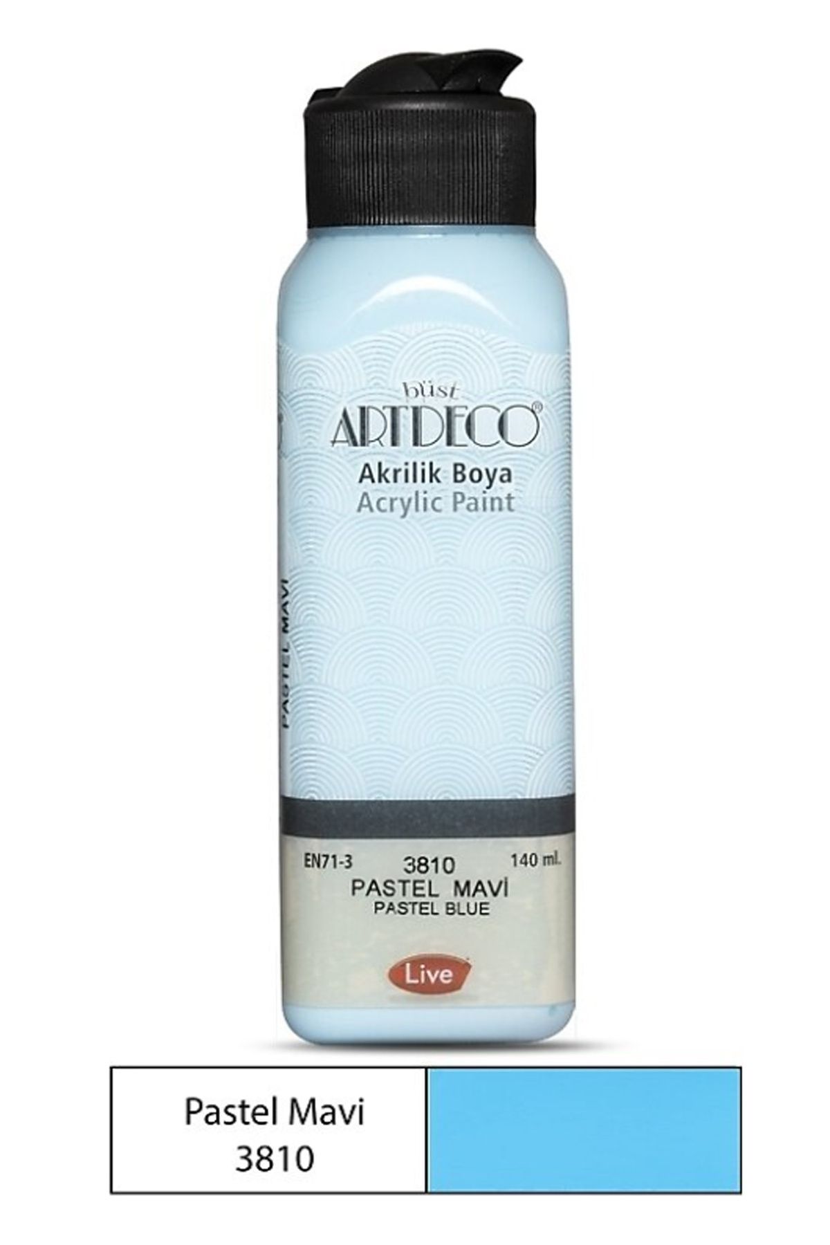 Mu Art Artdeco 140 Ml Akrilik Boya 3810 Pastel Mavi