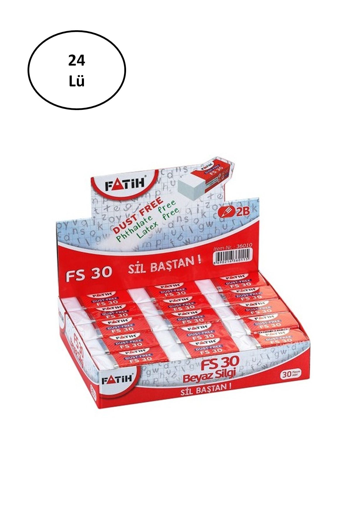 Angoravi Gıpta Premium Pvc Dust Free Beyaz Silgi 24'lü