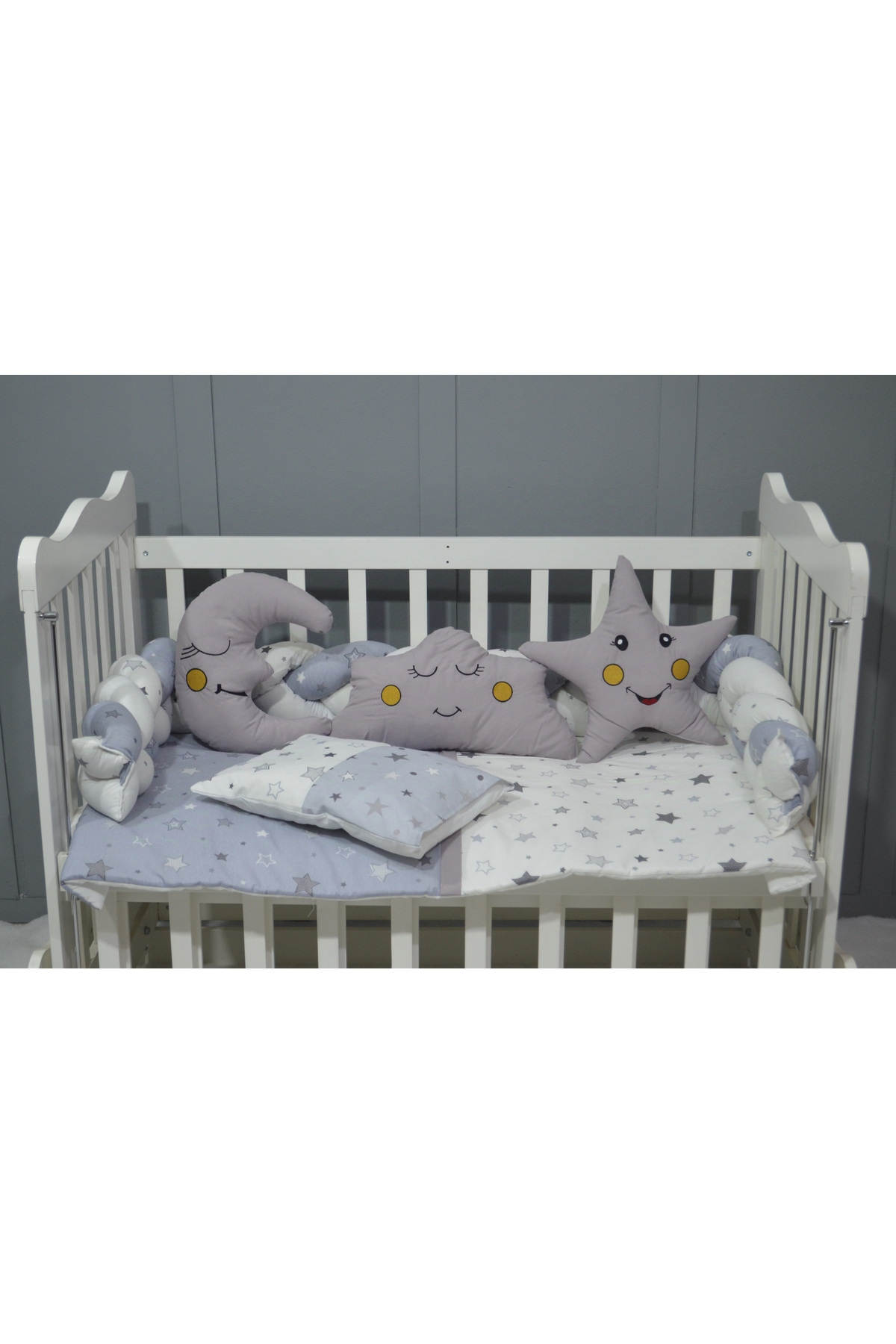 FISTIK BEBE ÖRGÜ BEBEK UYKU SETİ 60X120 9 PARÇA fotoğrafı 2 (önizleme)