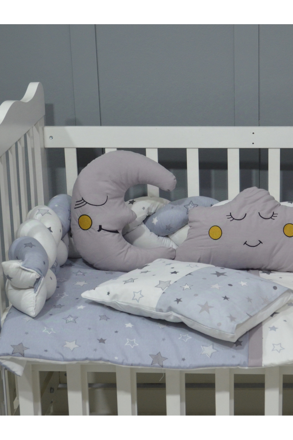 FISTIK BEBE ÖRGÜ BEBEK UYKU SETİ 60X120 9 PARÇA fotoğrafı 3 (önizleme)