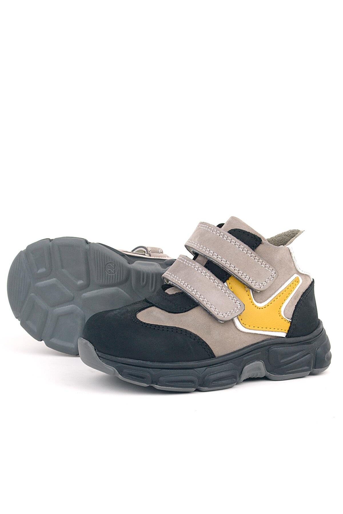 Rakerplus-Genuine Leather Gray Black Baby Sports Boots 5