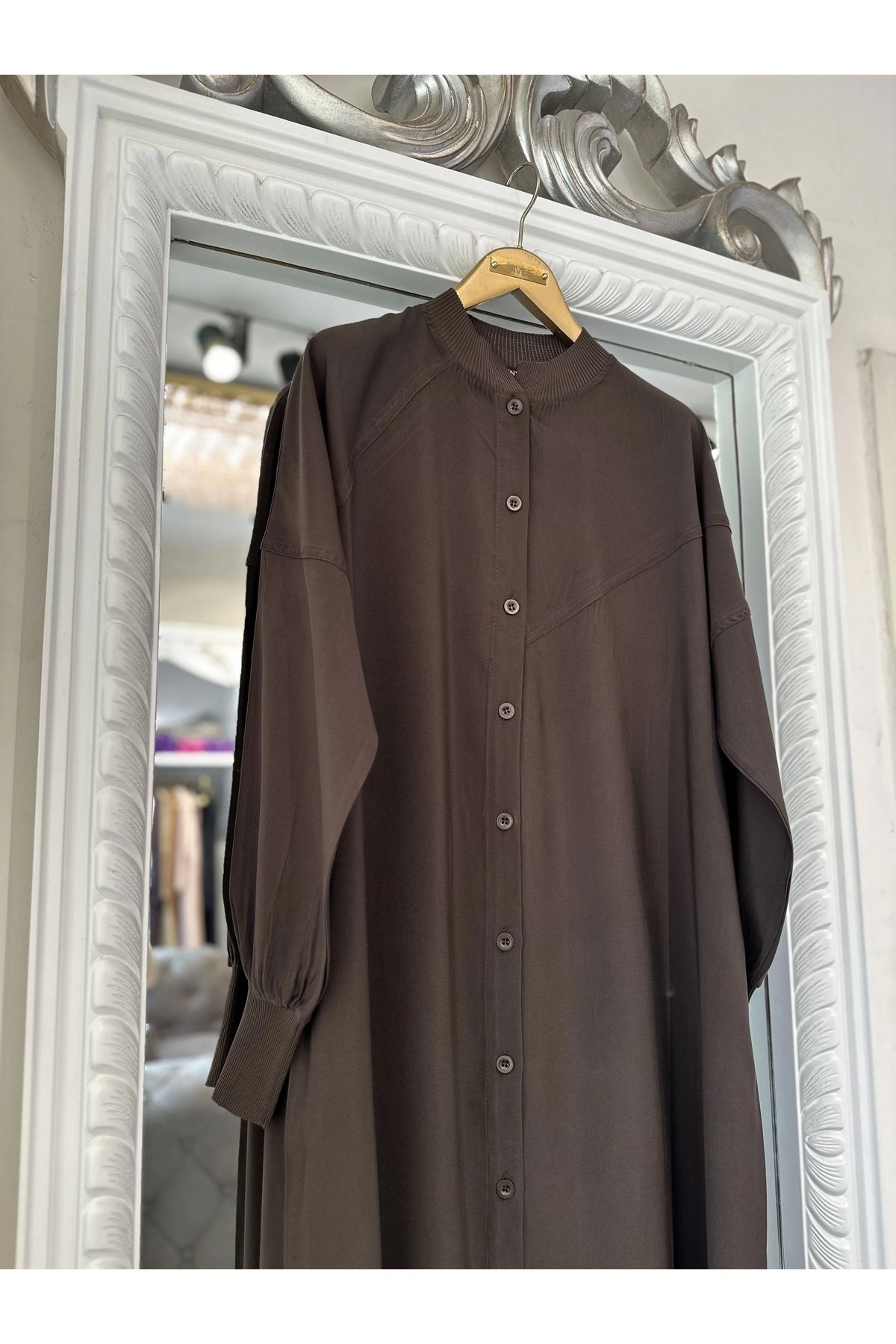 Invee-INVEE 6897 Model Brown Hooded 3