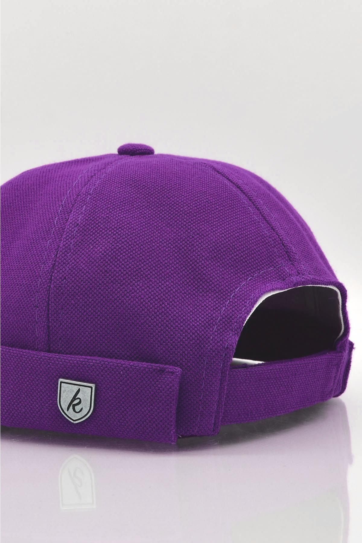 Külah-Women's Hipster Folded Cap Purple Docker Hat 3