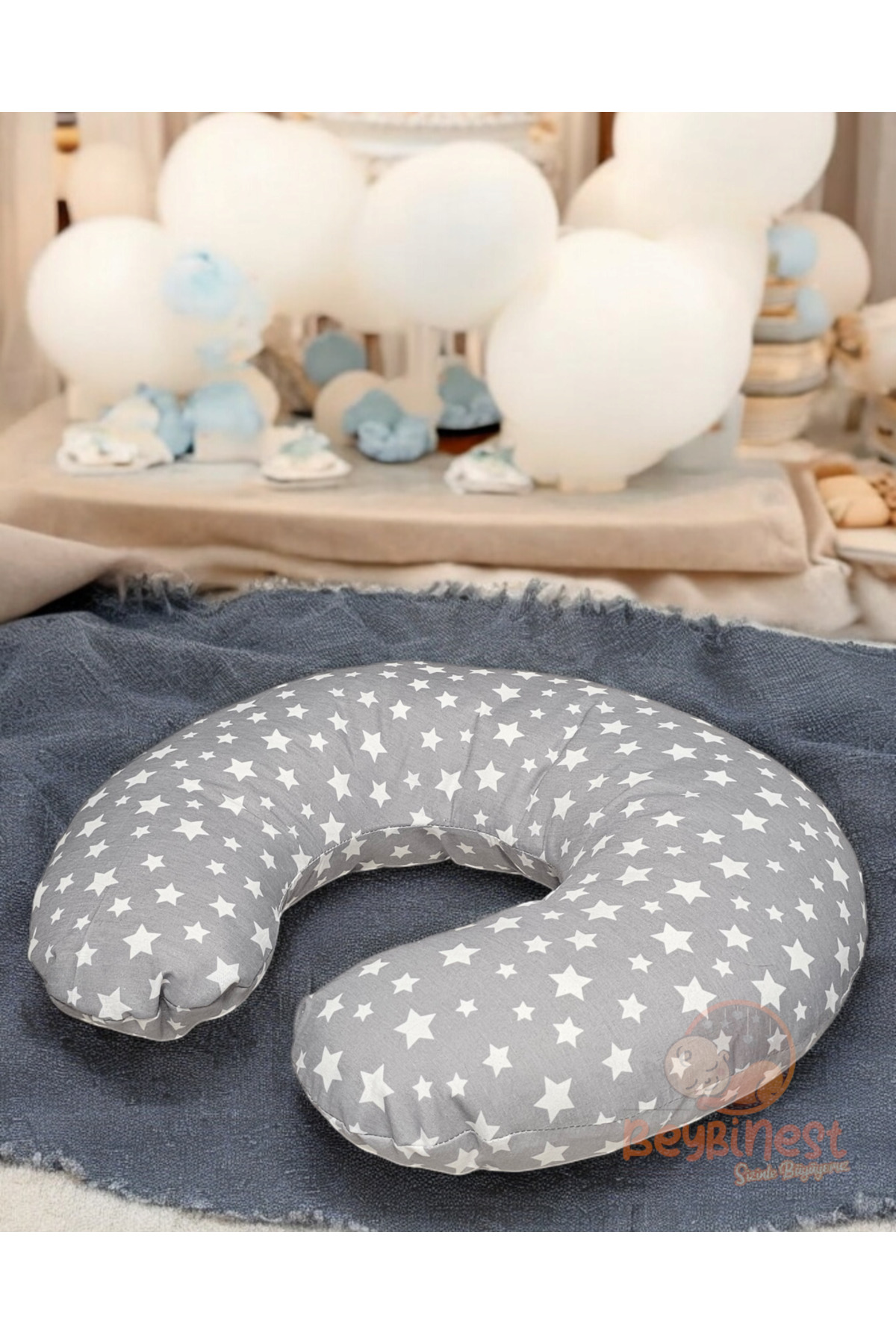 BeybiNest Emzirme Önlüğü  ve Emzirme Yastığı 2 li set Emzirme örtüsü fotoğrafı 4 (önizleme)