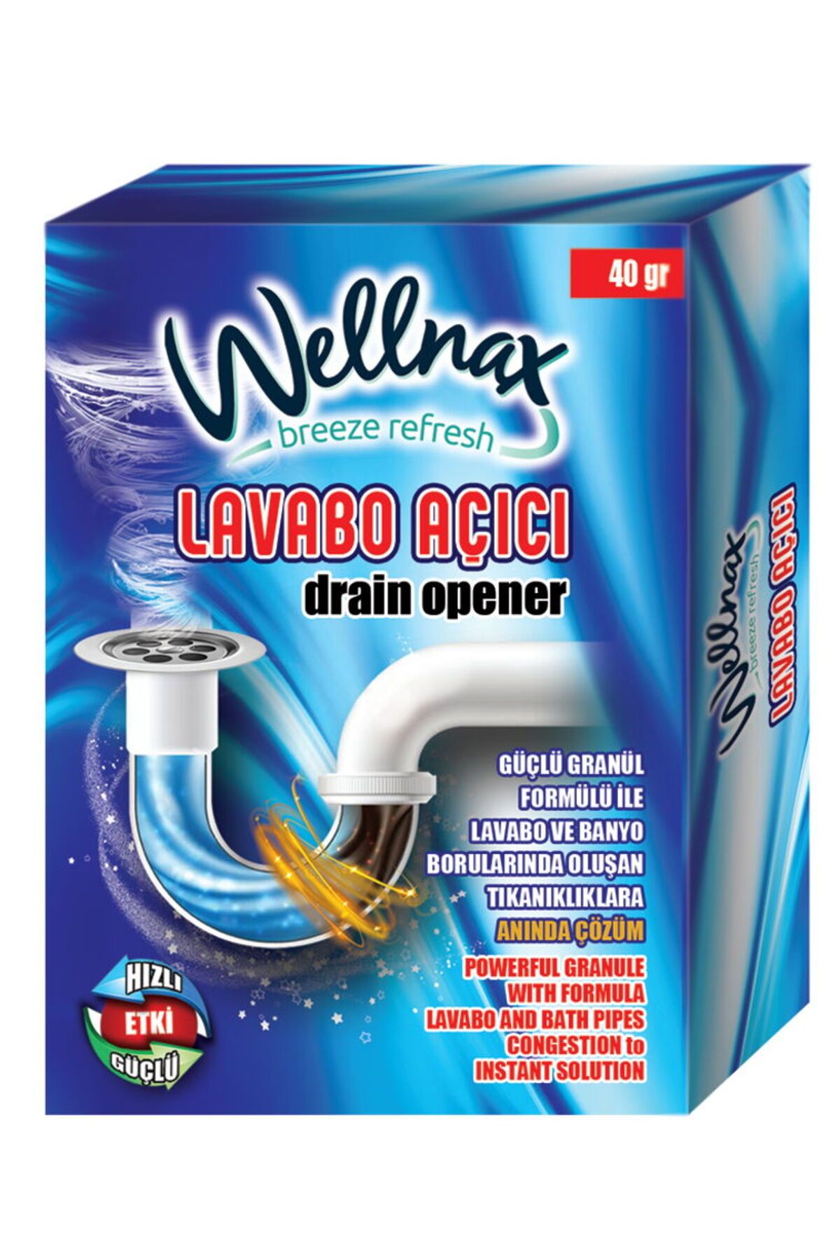 Wellnax breeze refresh Lavabo Açıcı 40 gram X1