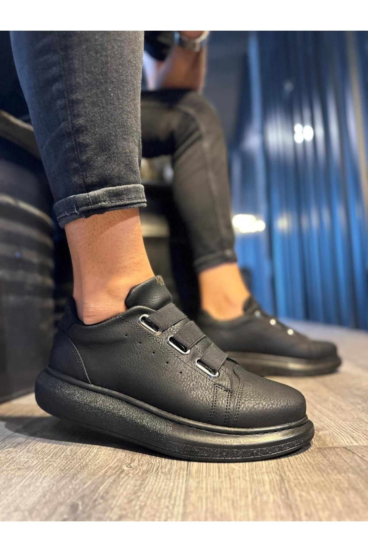 FAYMEM GLOBAL Sneakers Ayakkabı Siyah (Siyah Taban)