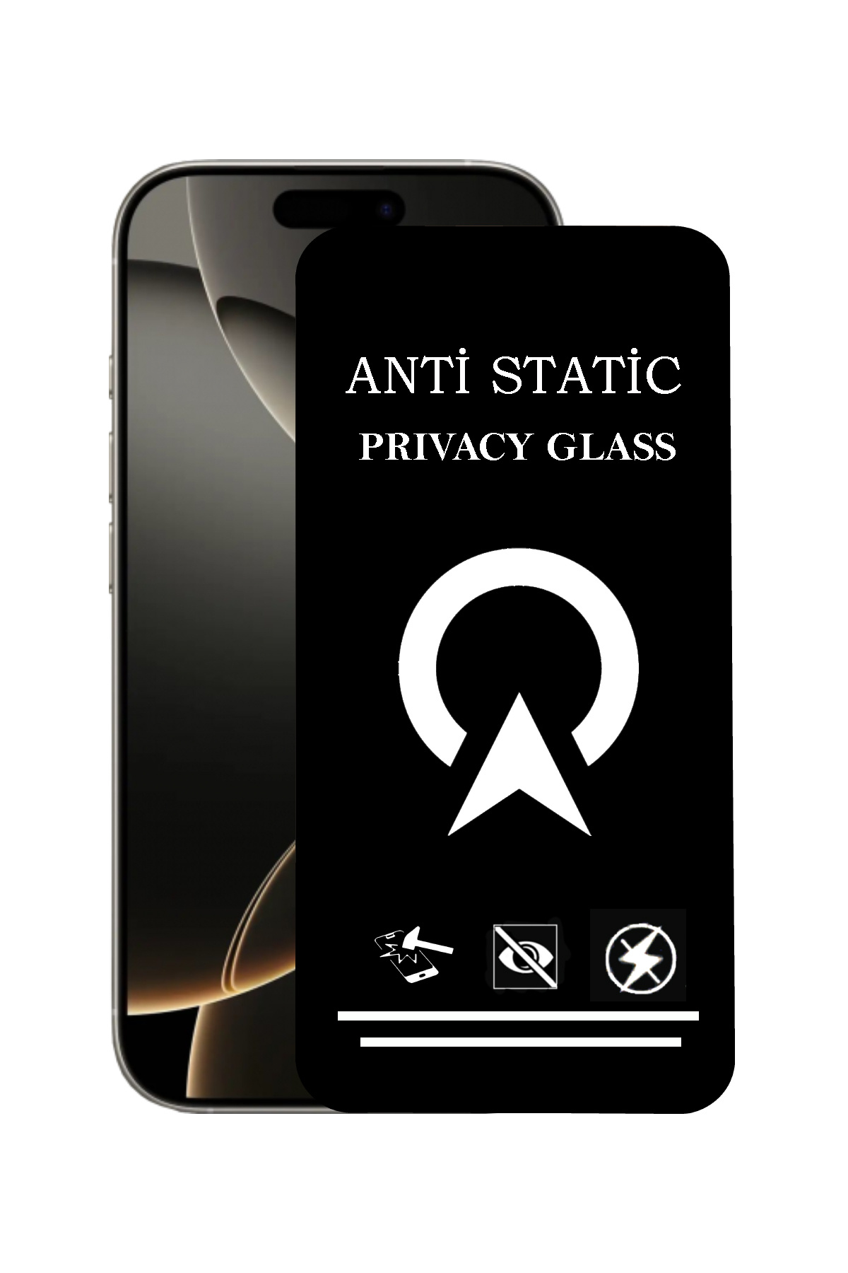 Apple iPhone 16 Pro Tam Kaplayan Anti Statik Görünmez Safir Ekran Koruyucu Hayalet Cam