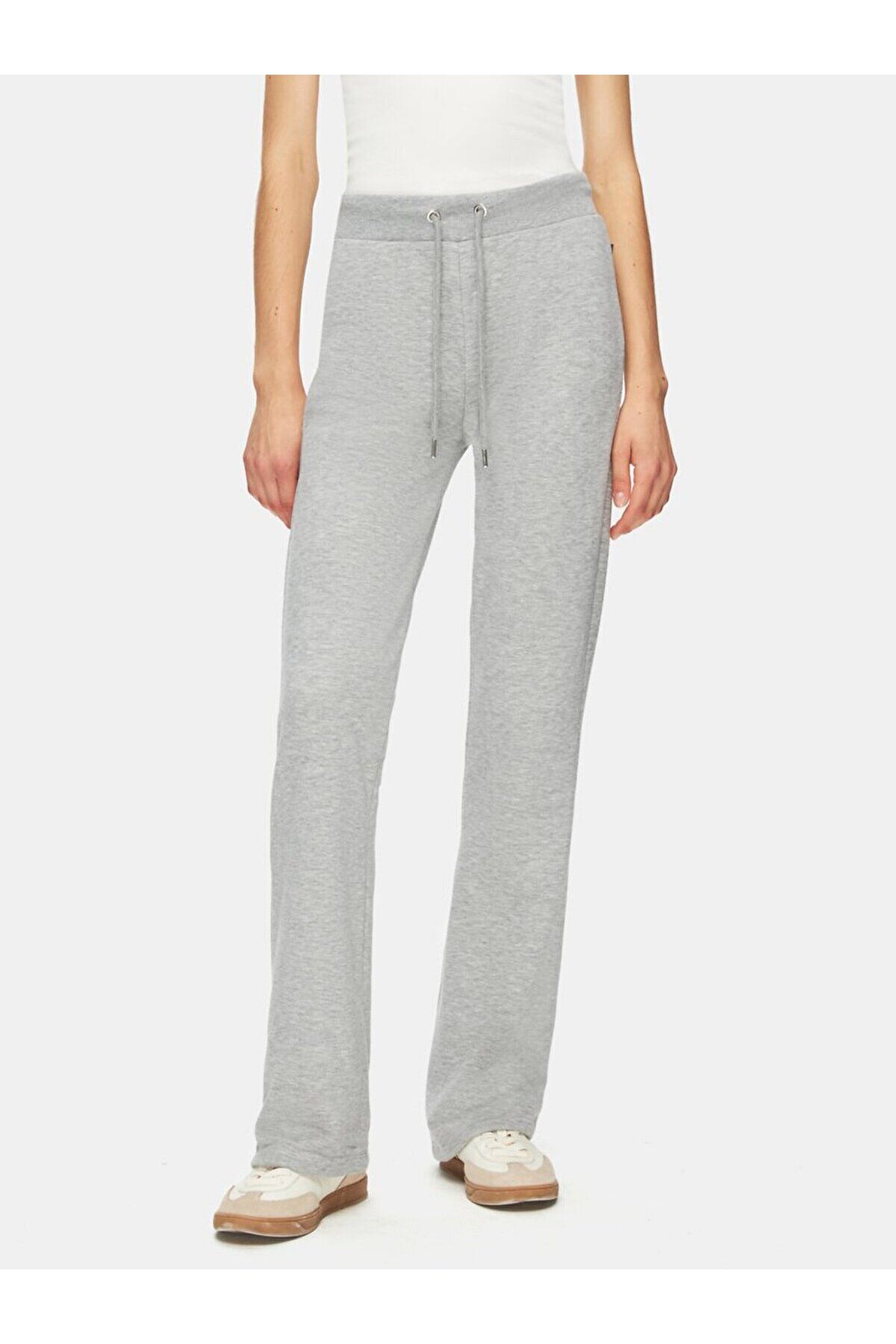 Ltb-Slogan Flared Leg Regular Fit Gray Tracksuit 2