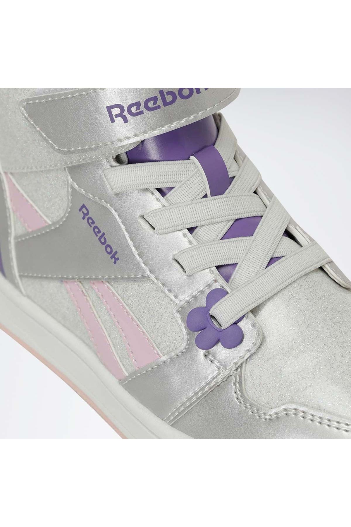 Reebok-حذاء رياضي للفتيات باللون الفضي من ASERO LITE HI 8