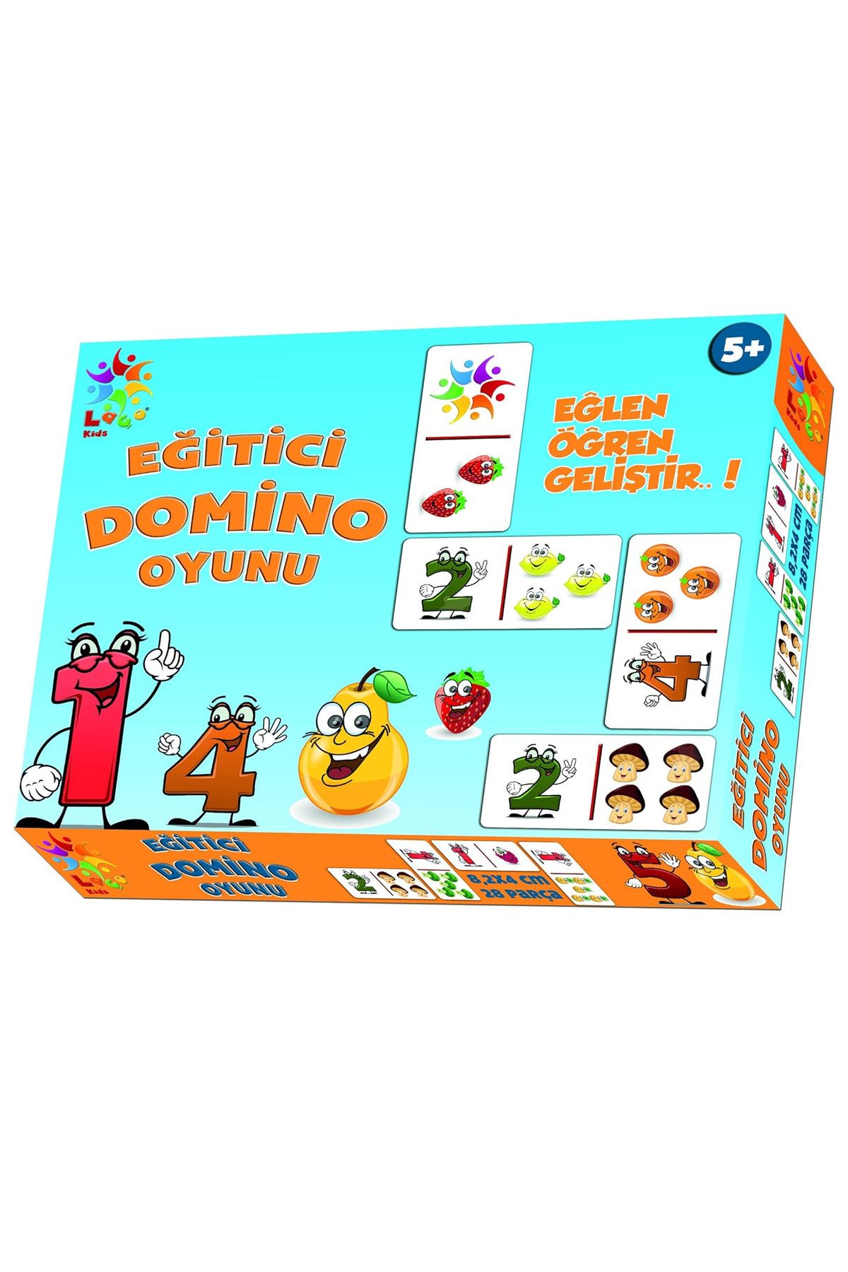 biltekno Laço Puzzle Lc015 Eğlen Öğren Eğitici Domino Oyunu Gülen Meyveler