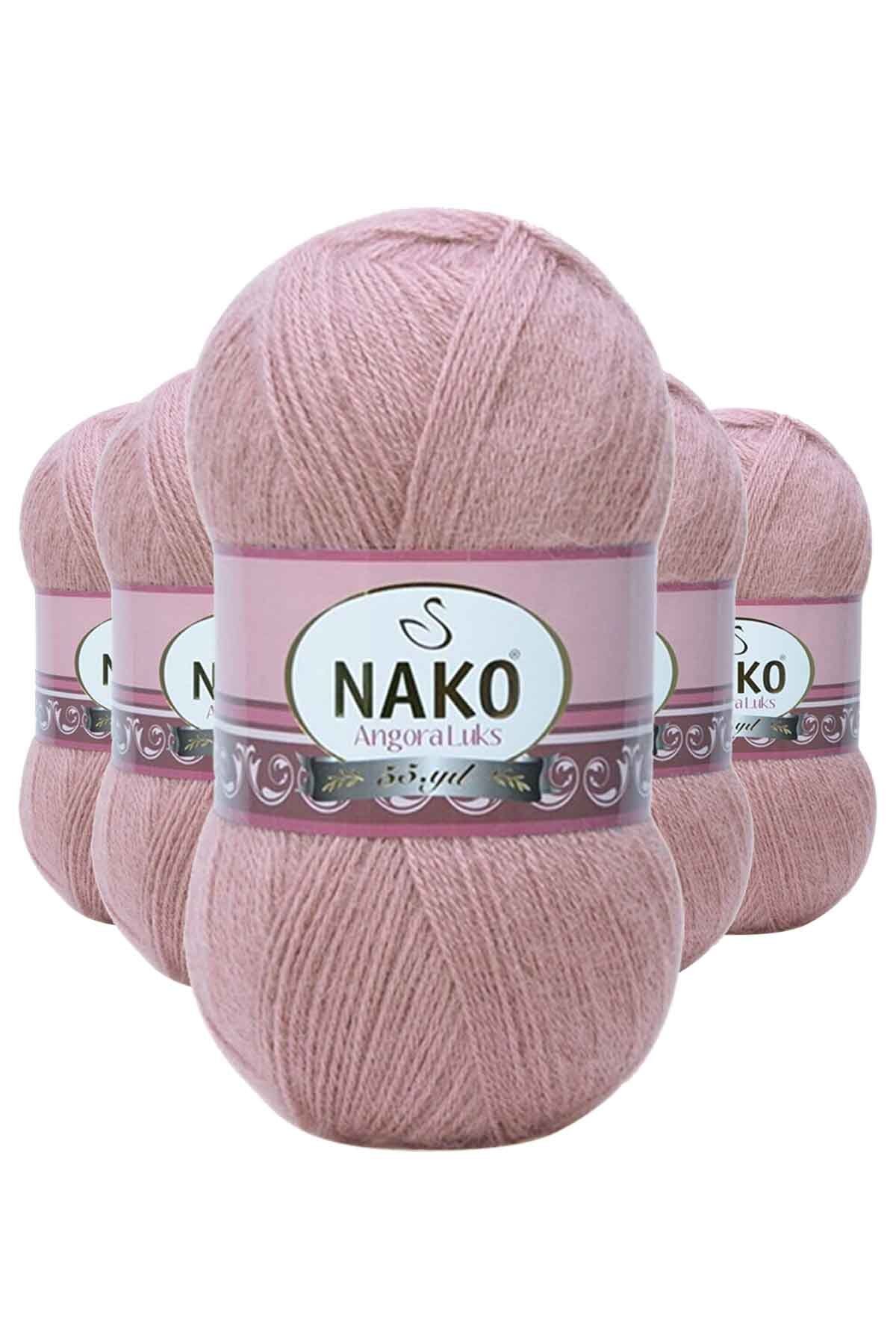 NAKO 5 Adet Angora Lüks El Örgü İpi Gülbahar 10215