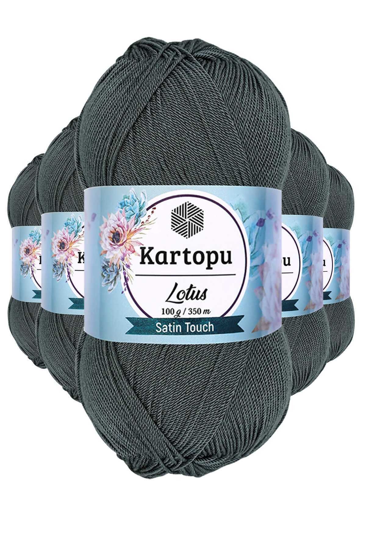 Kartopu 5 Adet Lotus Bikini Büstiyer Bluz Örgü İpi K944 Füme