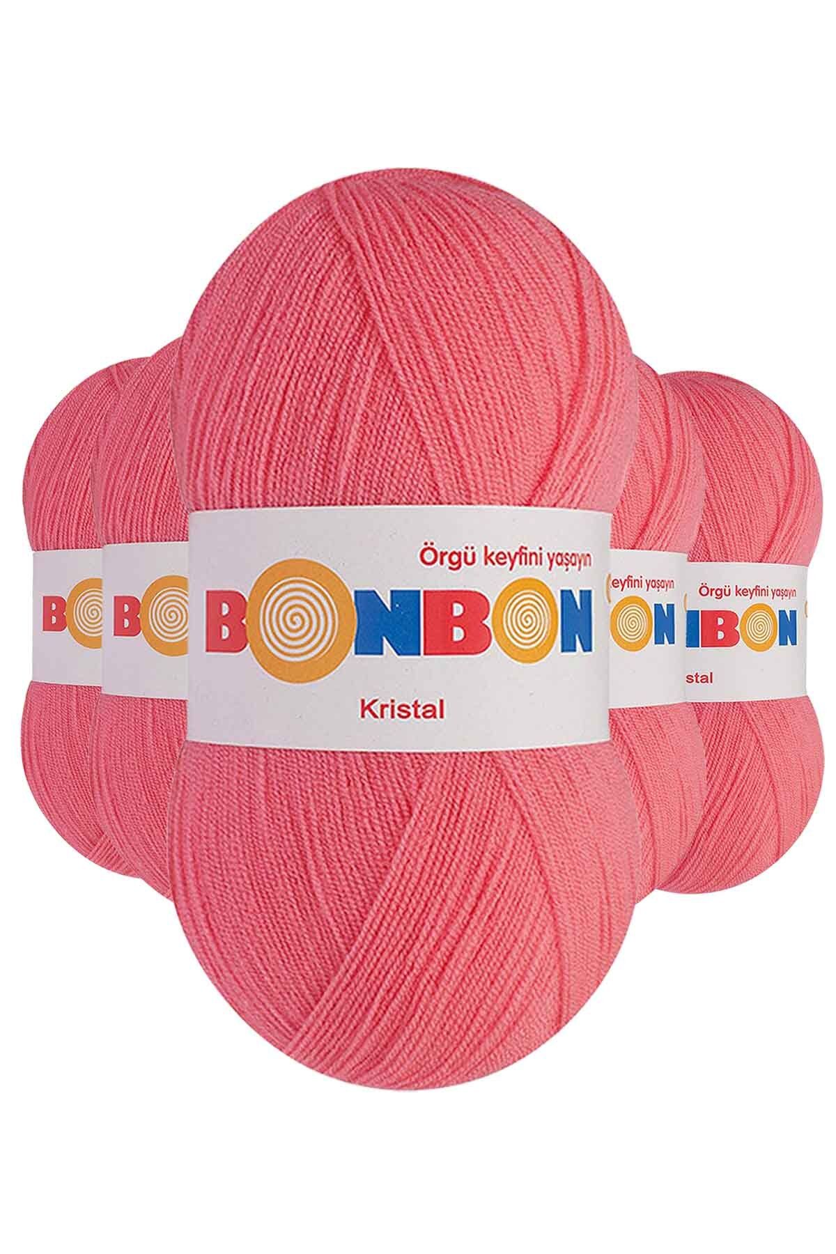 BONBON 5 Adet Kristal El Örgü Lif İpi Pembe 98230