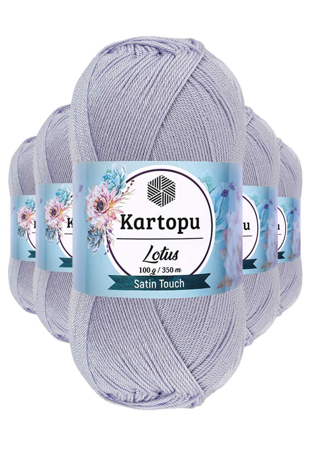 Kartopu 5 Adet Lotus Bikini Büstiyer Bluz Örgü İpi K714 Gri