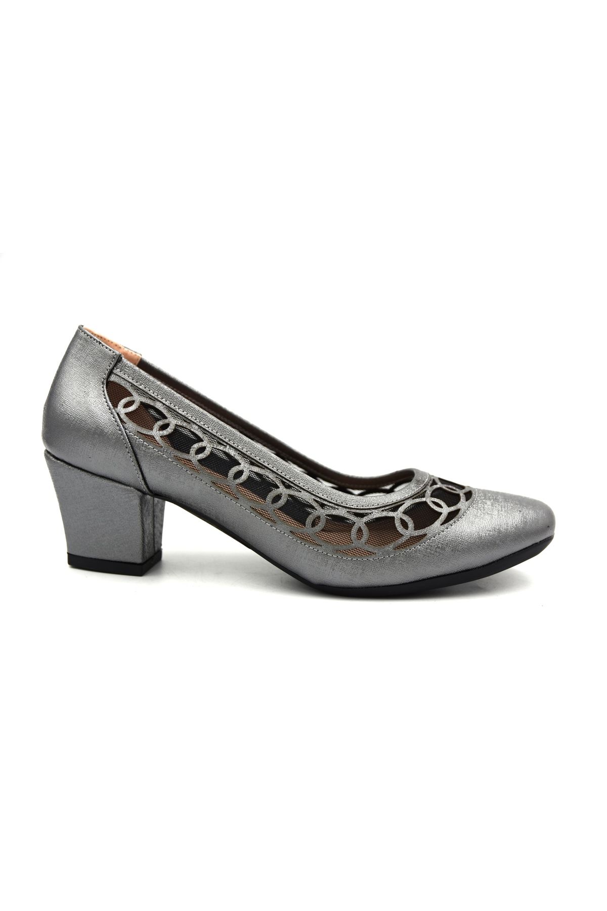 Prego-ParkModa- Platinum Heeled Women's Shoes 3