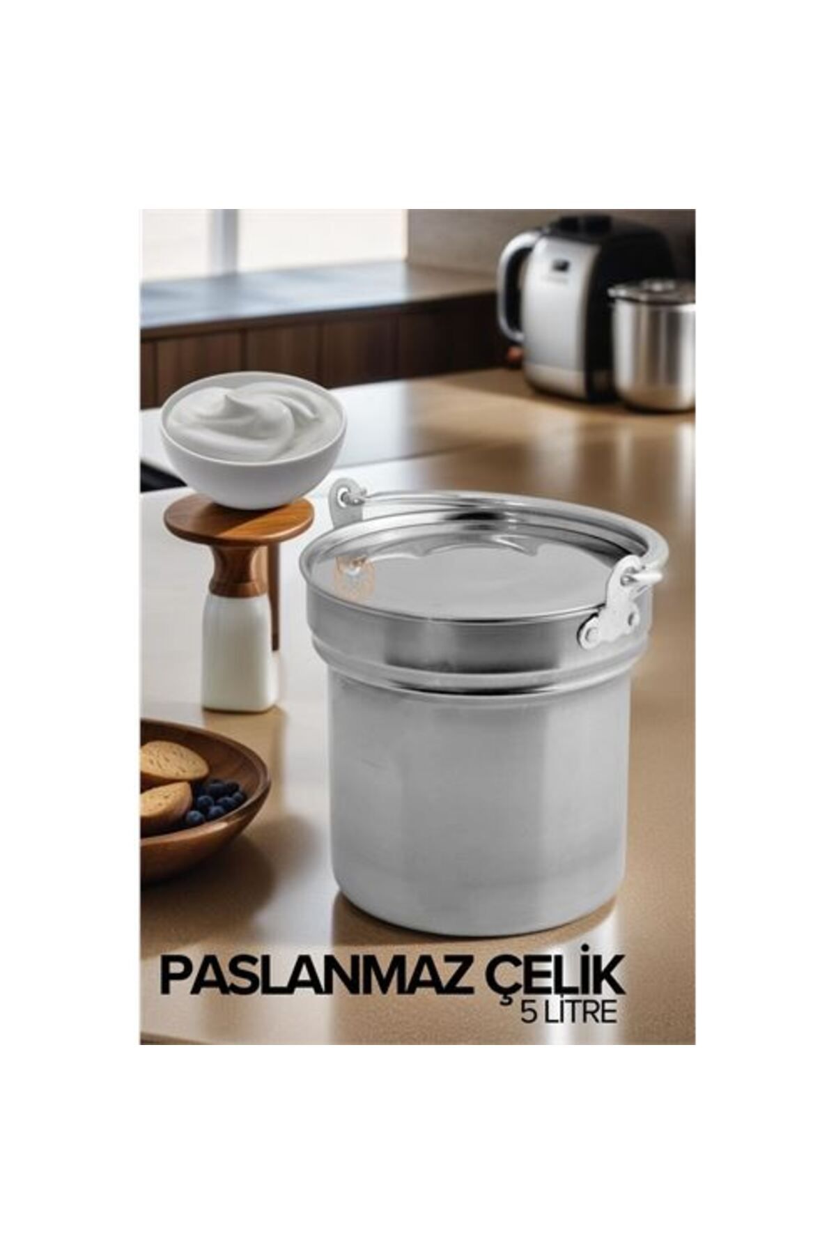 Ladesmedya ModaCar Yoğurt Bakracı 5 Lt Paslanmaz Çelik