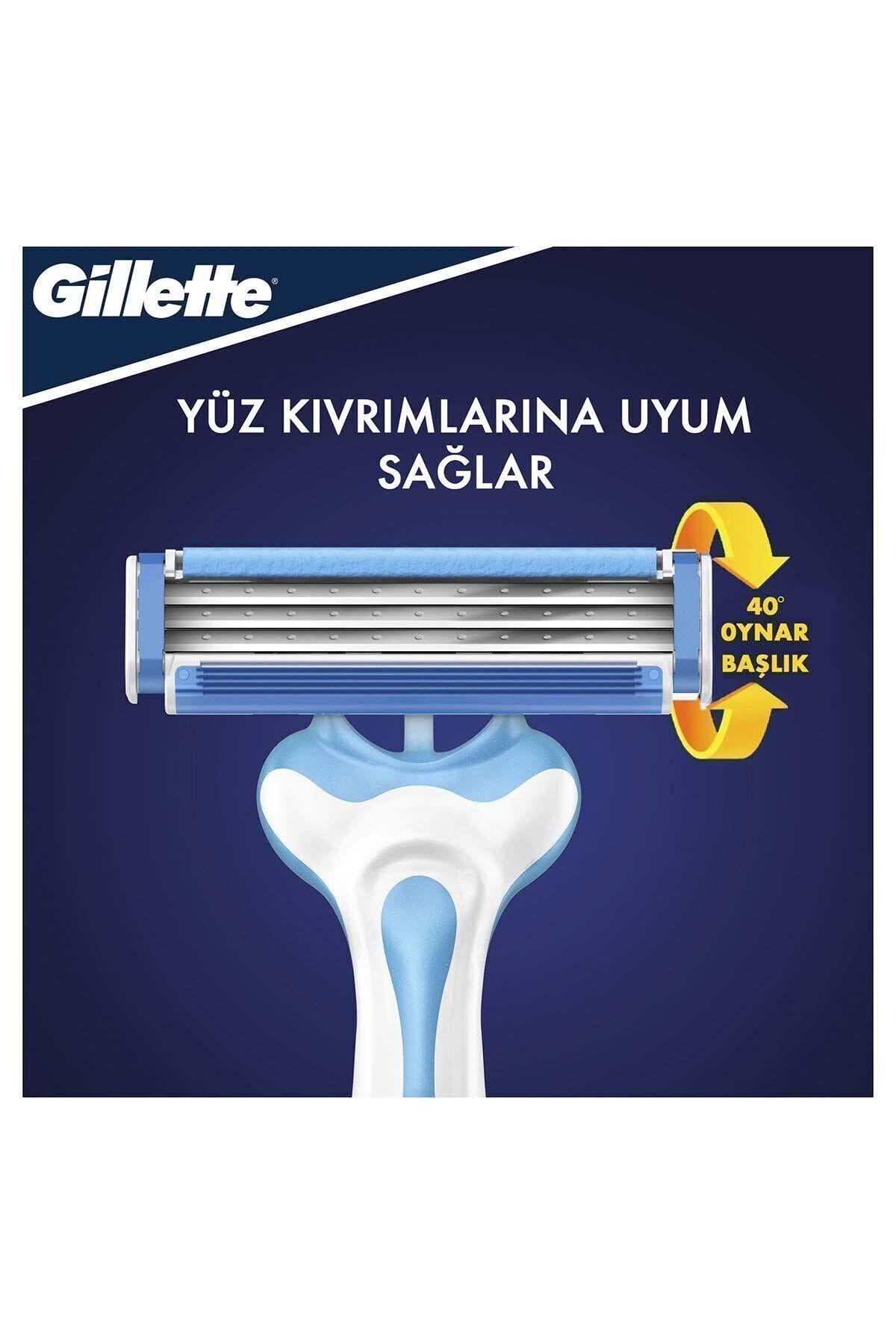 Gillette-Blue3 Cool 3 blades 6 razors --- Gillette Blue 3 Cool Men's Razors 6 pieces 6