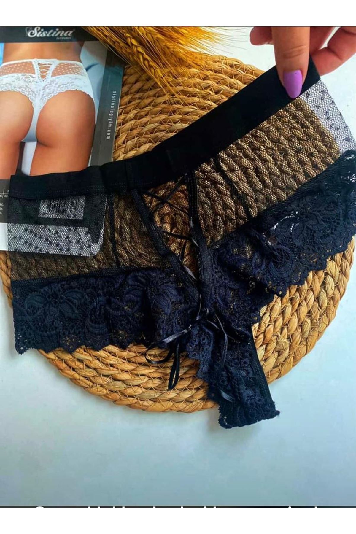 SOLFEJ MIX Siyah Kadın Puanlı Külot Margarita-K1005