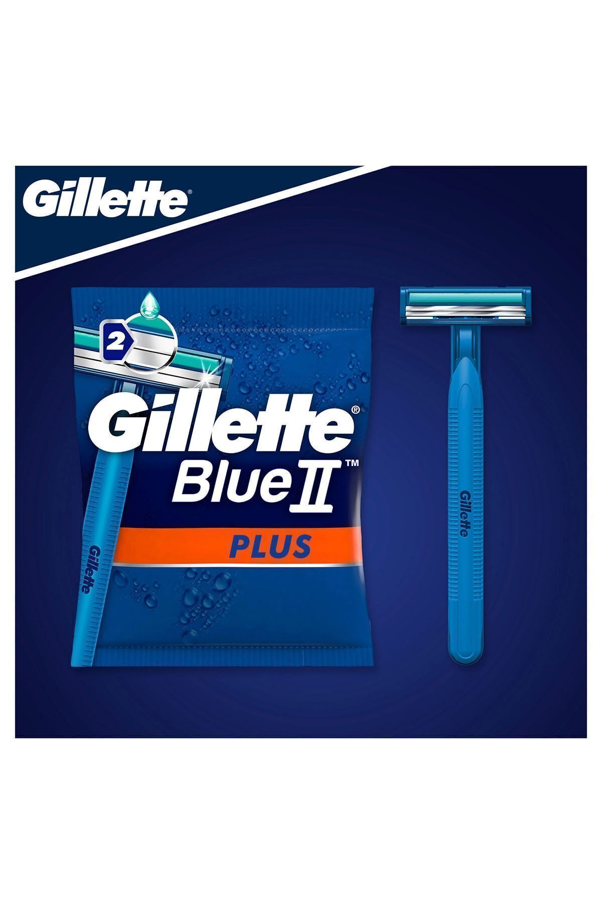 Gillette-New Blue2 Plus Disposable Men's Razor Blade 10Pcs 890799 7