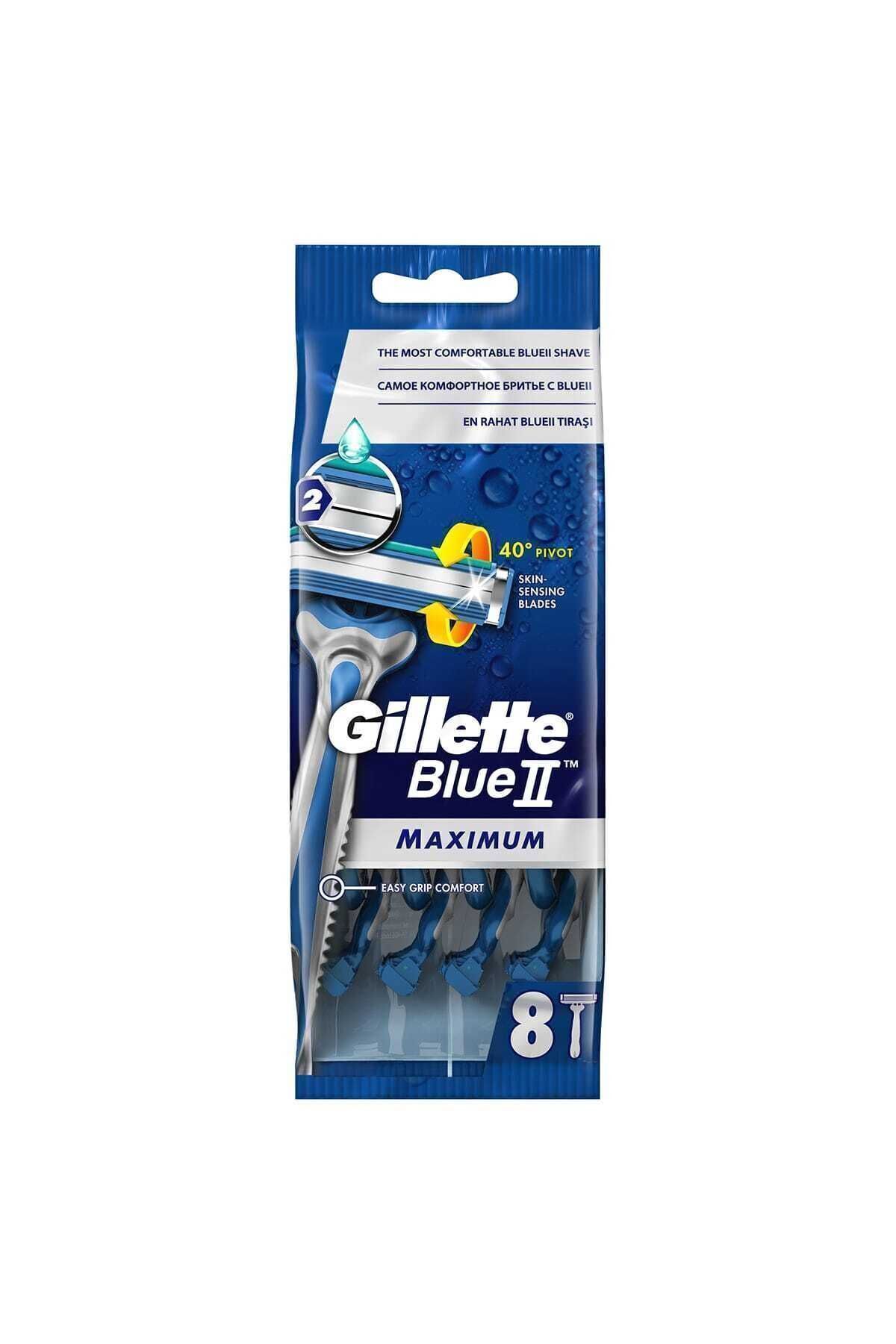 Gillette-ماكينة حلاقة بلو 2 ماكسيموم للاستعمال مرة واحدة 8 قطع 2