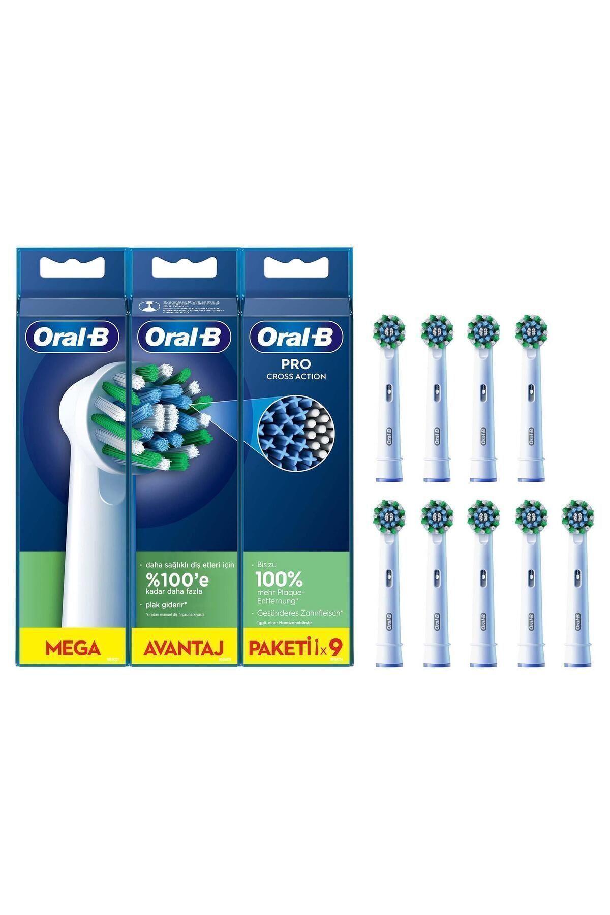 Oral-B Pro Cross Action 9'lu Diş Fırçası Yedek Başlığı EB50