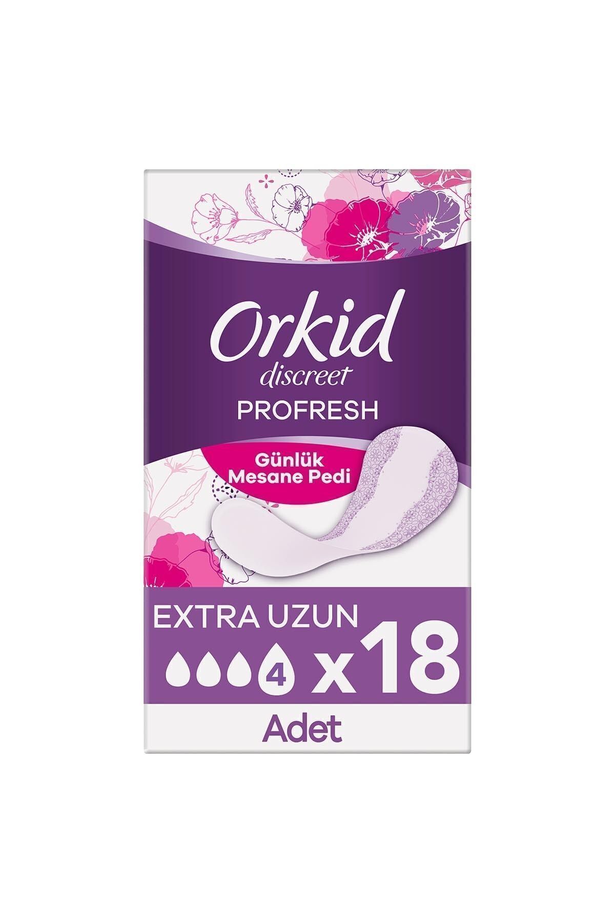 Orkid Mesane Pedi Ekstra Uzun Süper Ekonomik Paket 18 Ped ( 1 Adet )