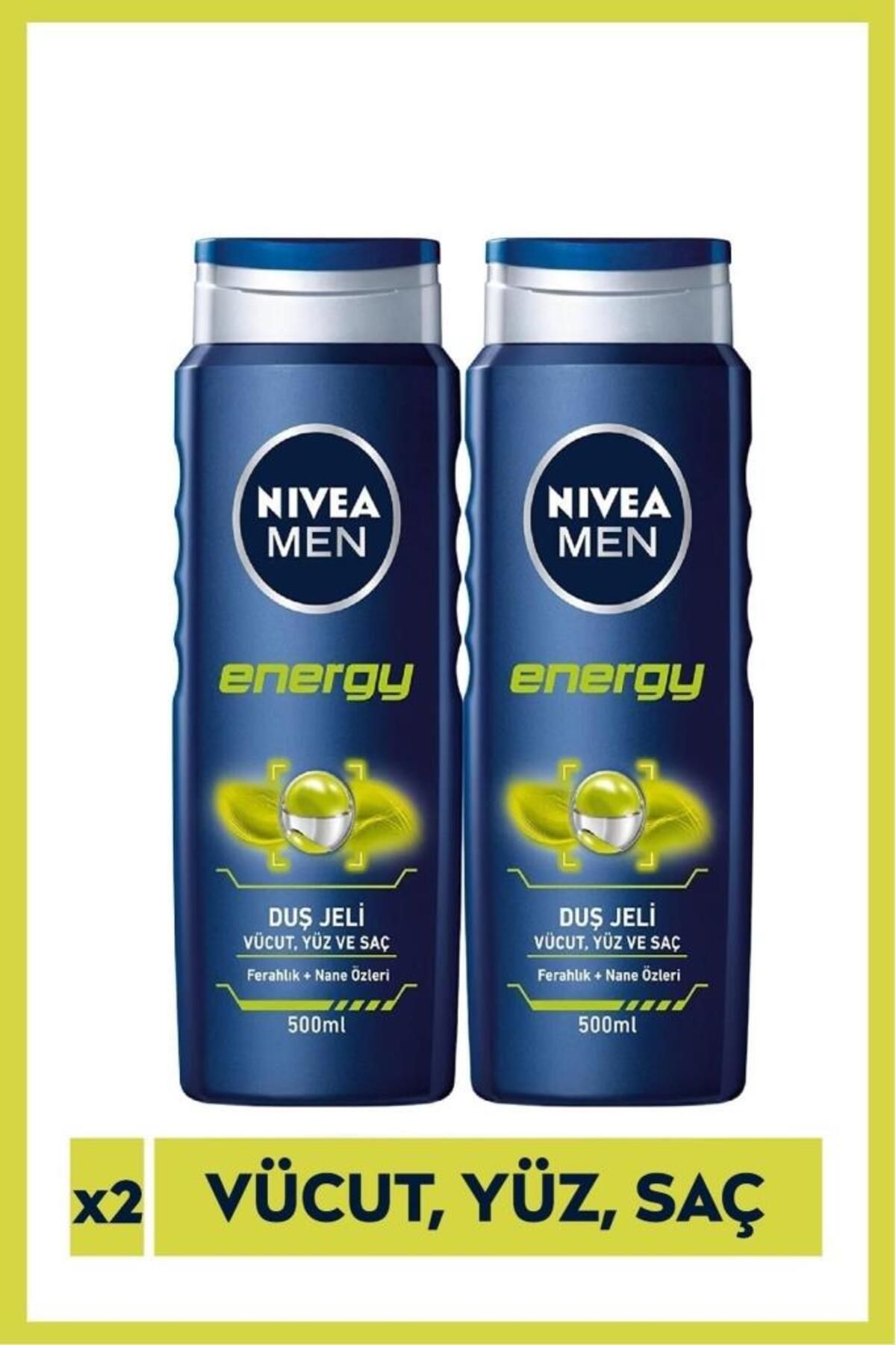 NIVEA Men Energy Erkek Duş Jeli 500 ml X2