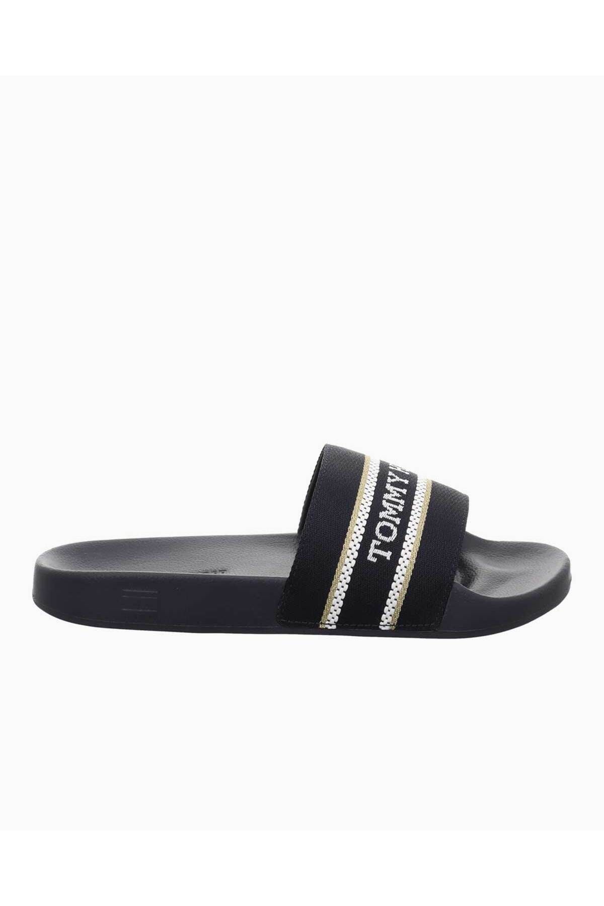 دمپایی آبی زنانه polslide hilfiger با وب اورجینال Tommy Hilfiger