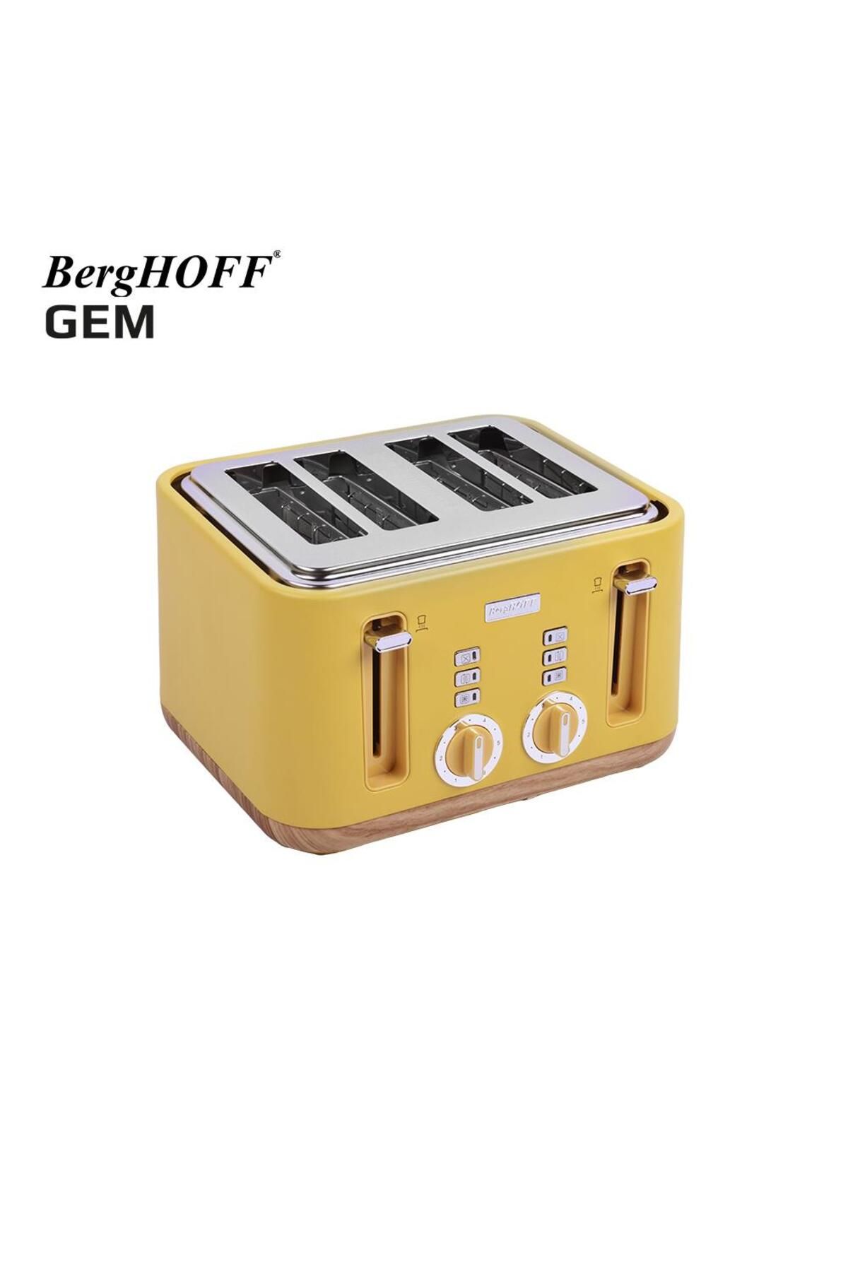 Berghoff-Gem Natural Yellow Four Slice Toaster & Water Heater Kettle 3